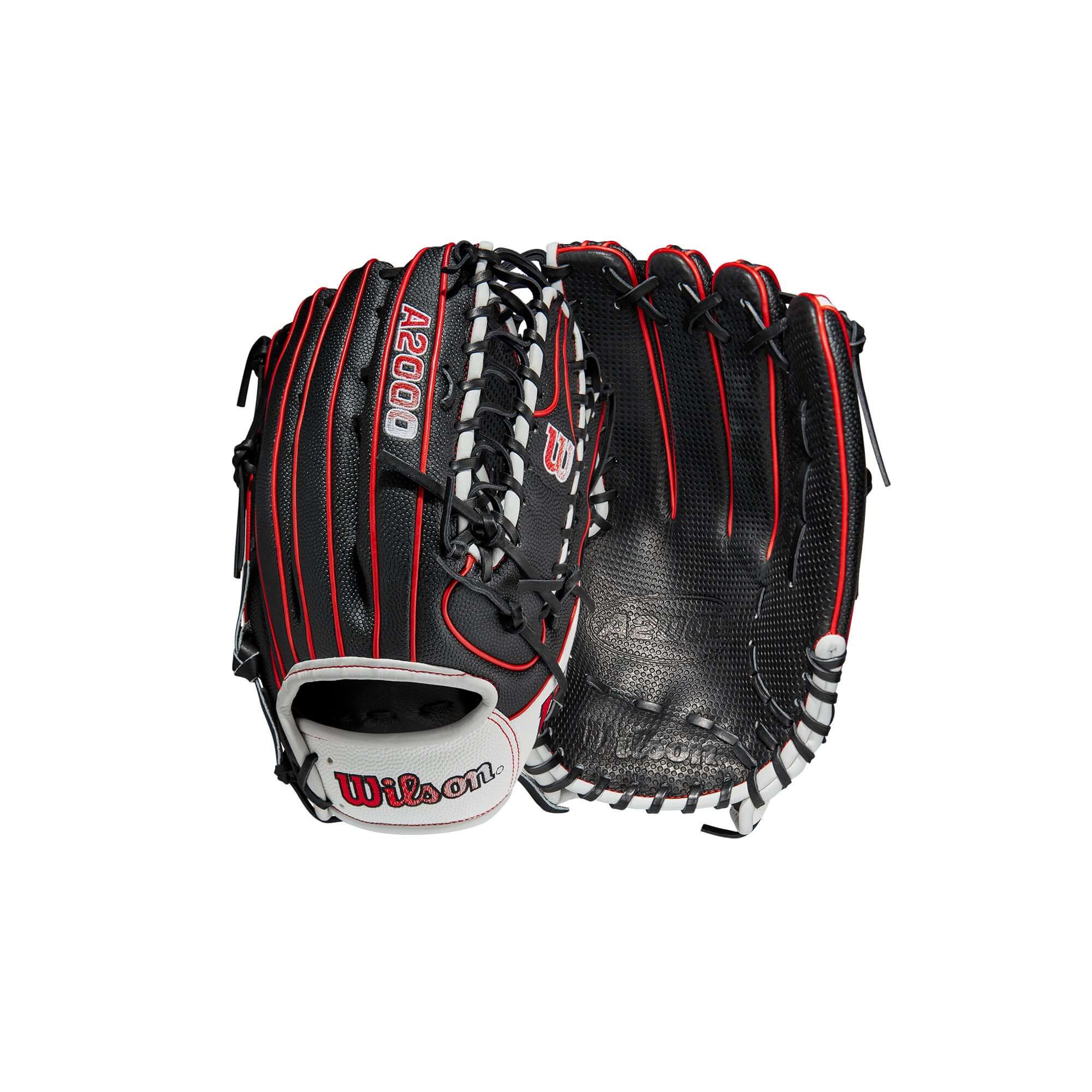 Wilson A2000 OT7SS 12.75-inch glove with Spin Control Technology, left-hand throw, black Pro Stock leather palm