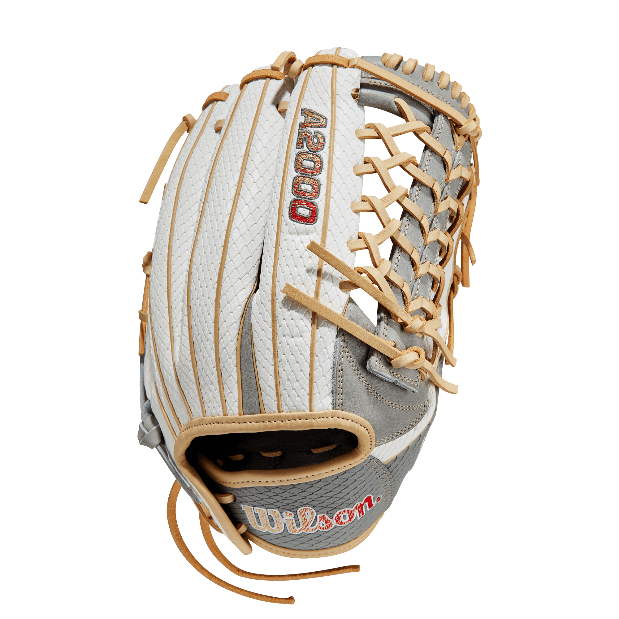 Wilson 2023 A2000FP T125SS Black 12.5 baseball glove with Grey Pro Stock leather palm.