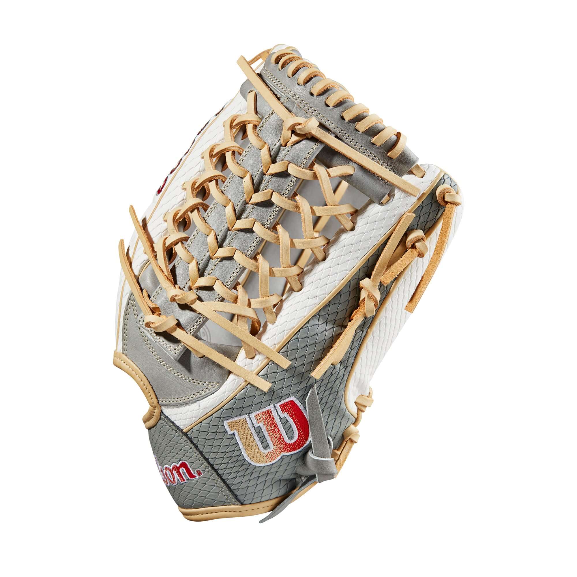 Wilson 2023 A2000FP T125SS Black 12.5 baseball glove with Grey Pro Stock leather palm.