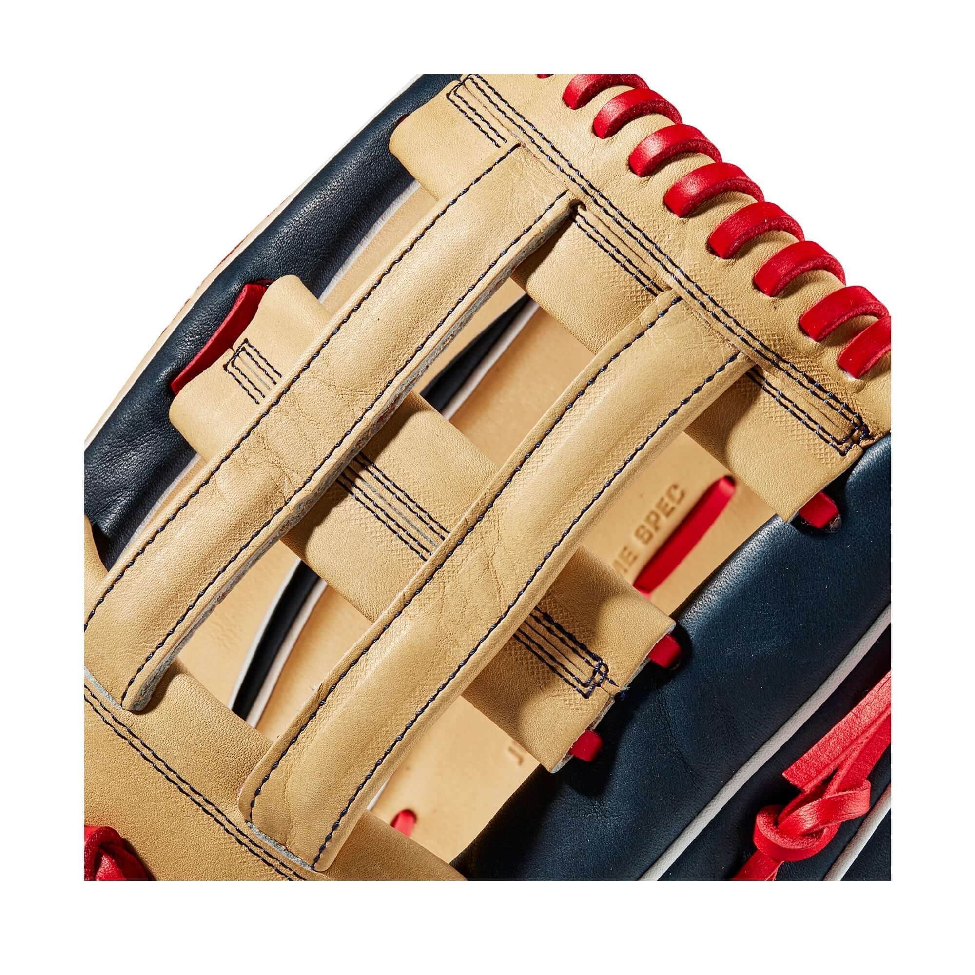Wilson 2023 A2K Juan Soto Game Model glove, 12.75-inch, Dual Post Web, Pro Stock Select leather, Juan Soto logo palm stamp.