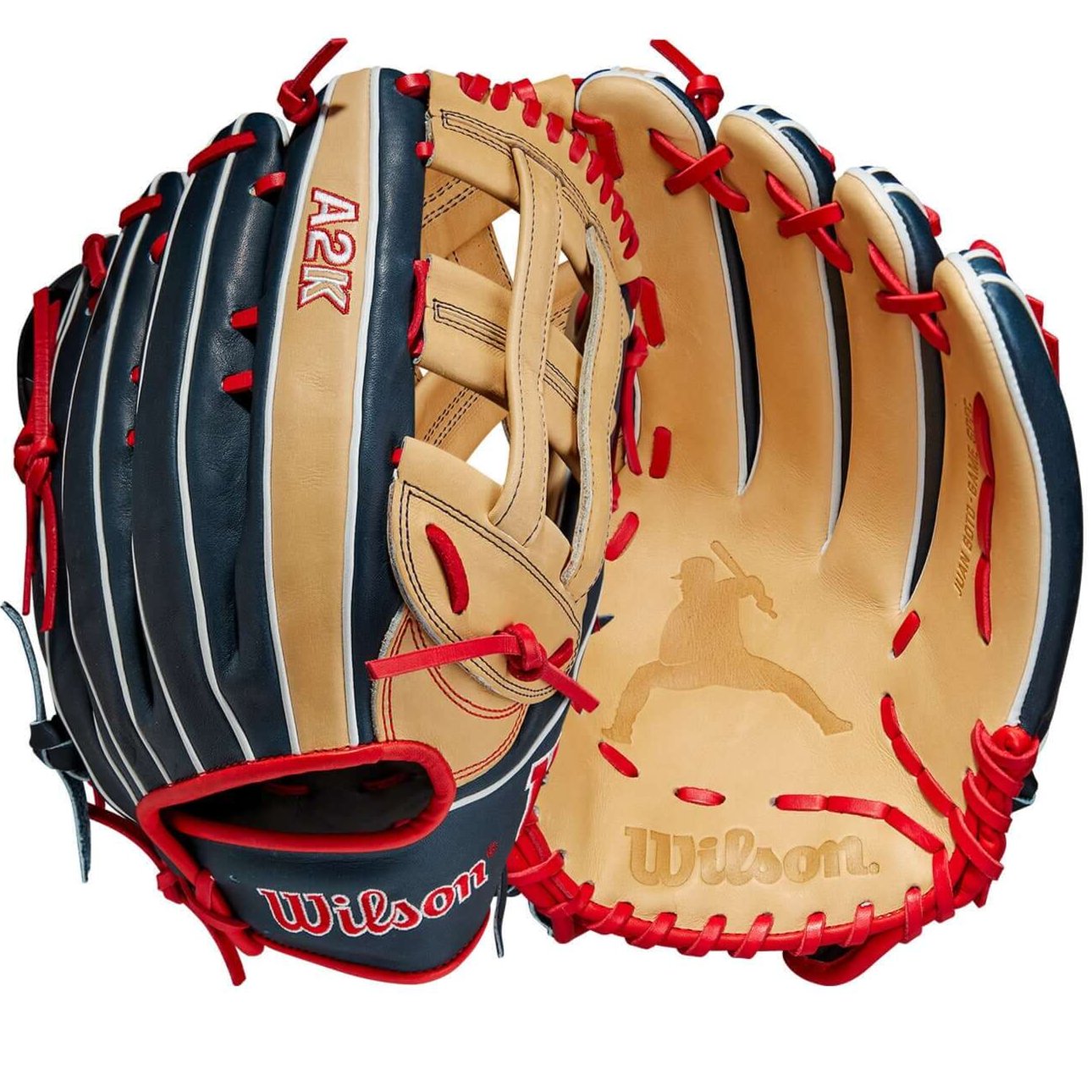 Wilson 2023 A2K Juan Soto Game Model LHT 12.75 baseball glove with Dual Post Web and Pro Stock Select leather