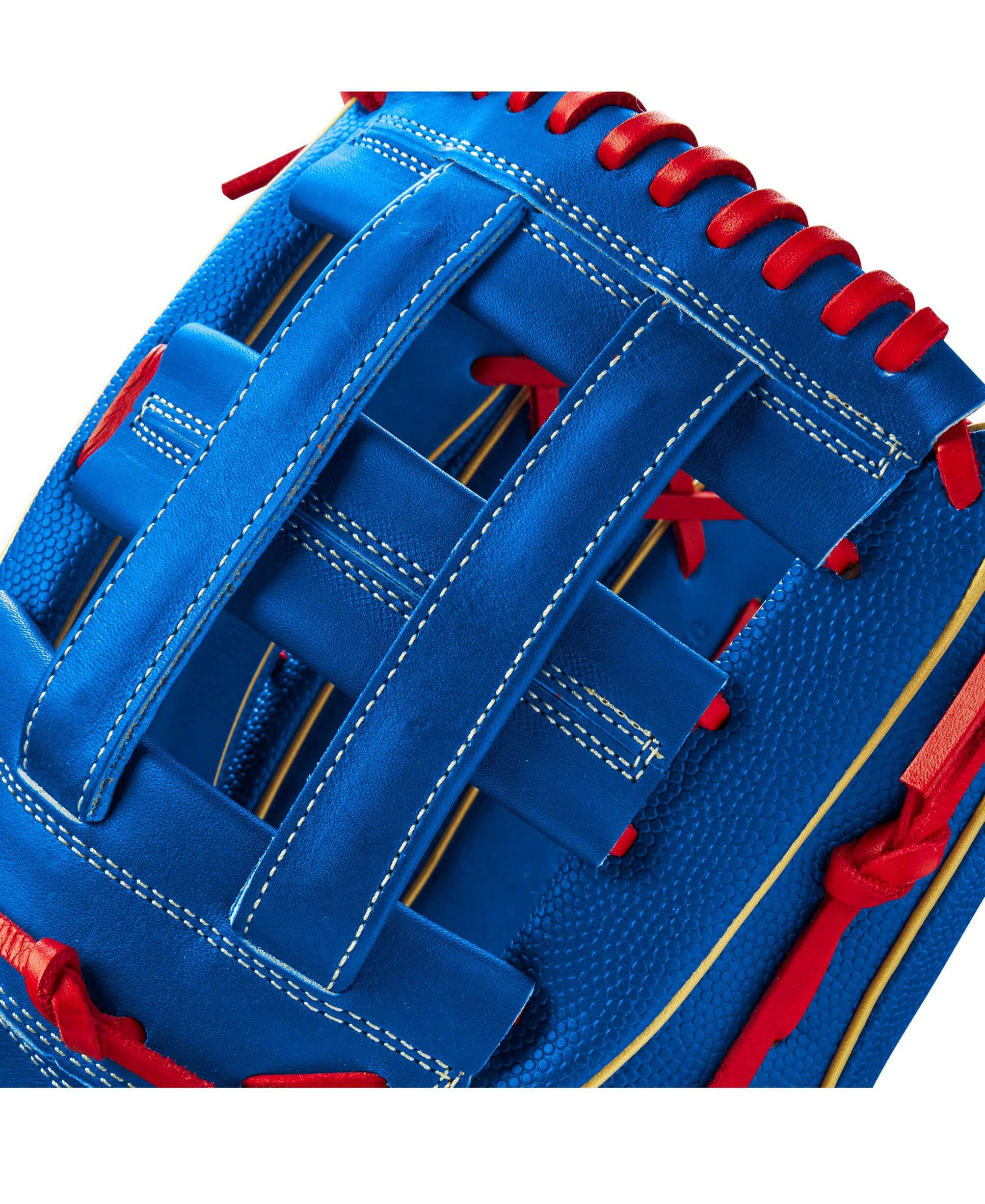 Wilson 2023 A2K Mookie Betts Game Model LHT 12.5 glove with blue and white SuperSkin