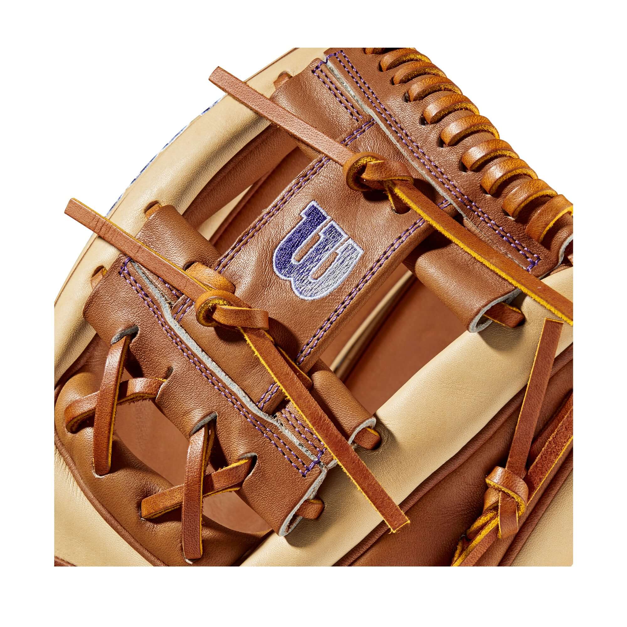 Wilson 2023 A2000 FP Sis Bates Game Model 11.75 Glove, Saddle Tan and Blonde Leather