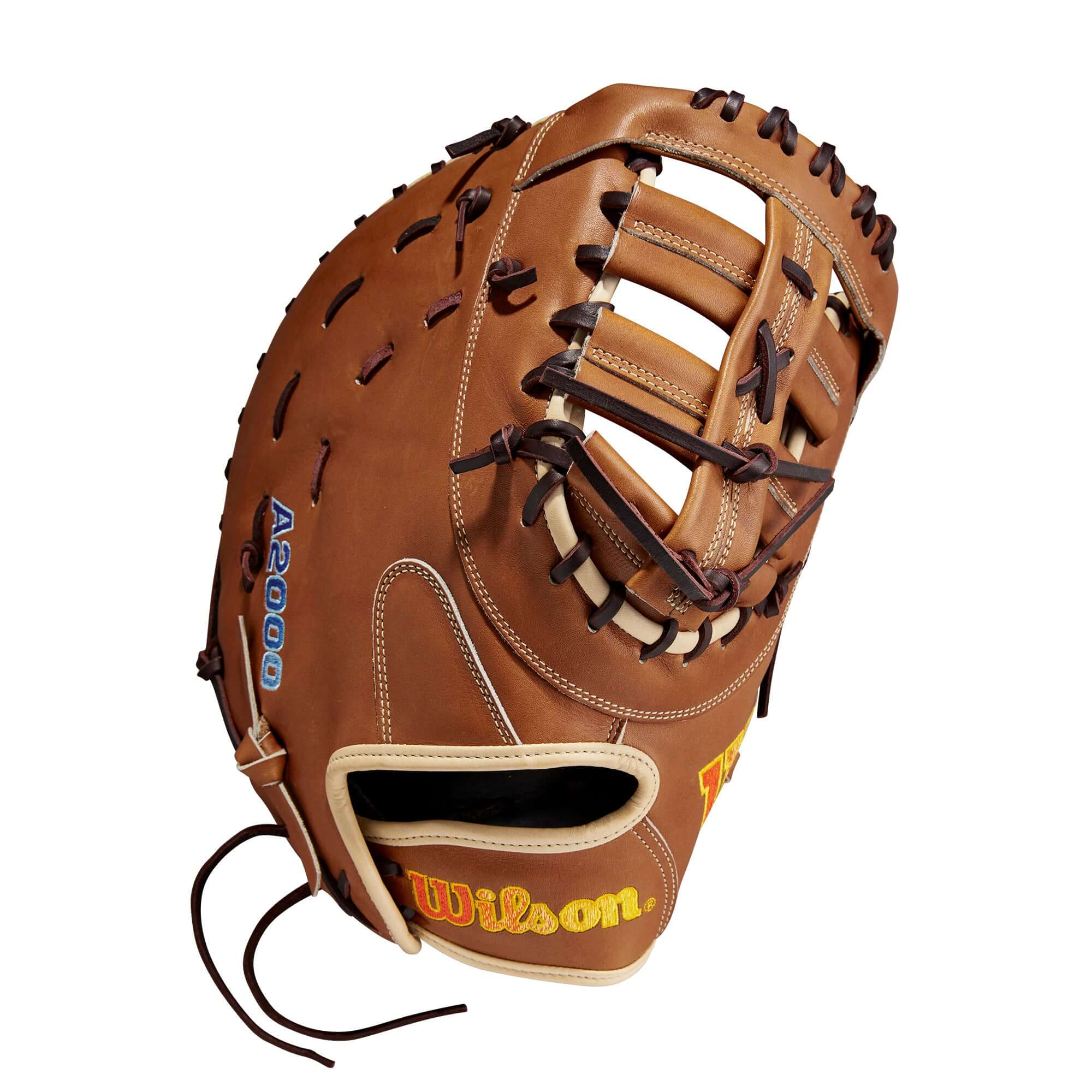 Wilson 2023 A2000 Amanda Chidester Game M fastpitch softball glove, 12.5” in Saddle Tan Pro Stock leather.