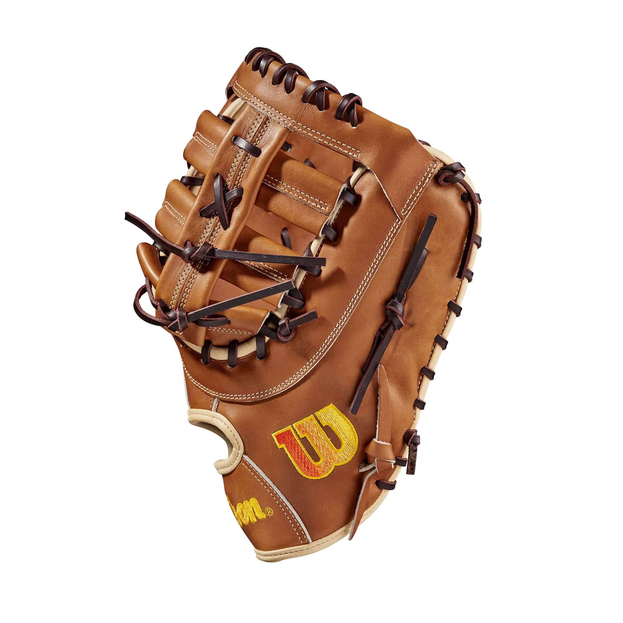 Wilson 2023 A2000 Amanda Chidester Game M fastpitch softball glove, 12.5” in Saddle Tan Pro Stock leather.