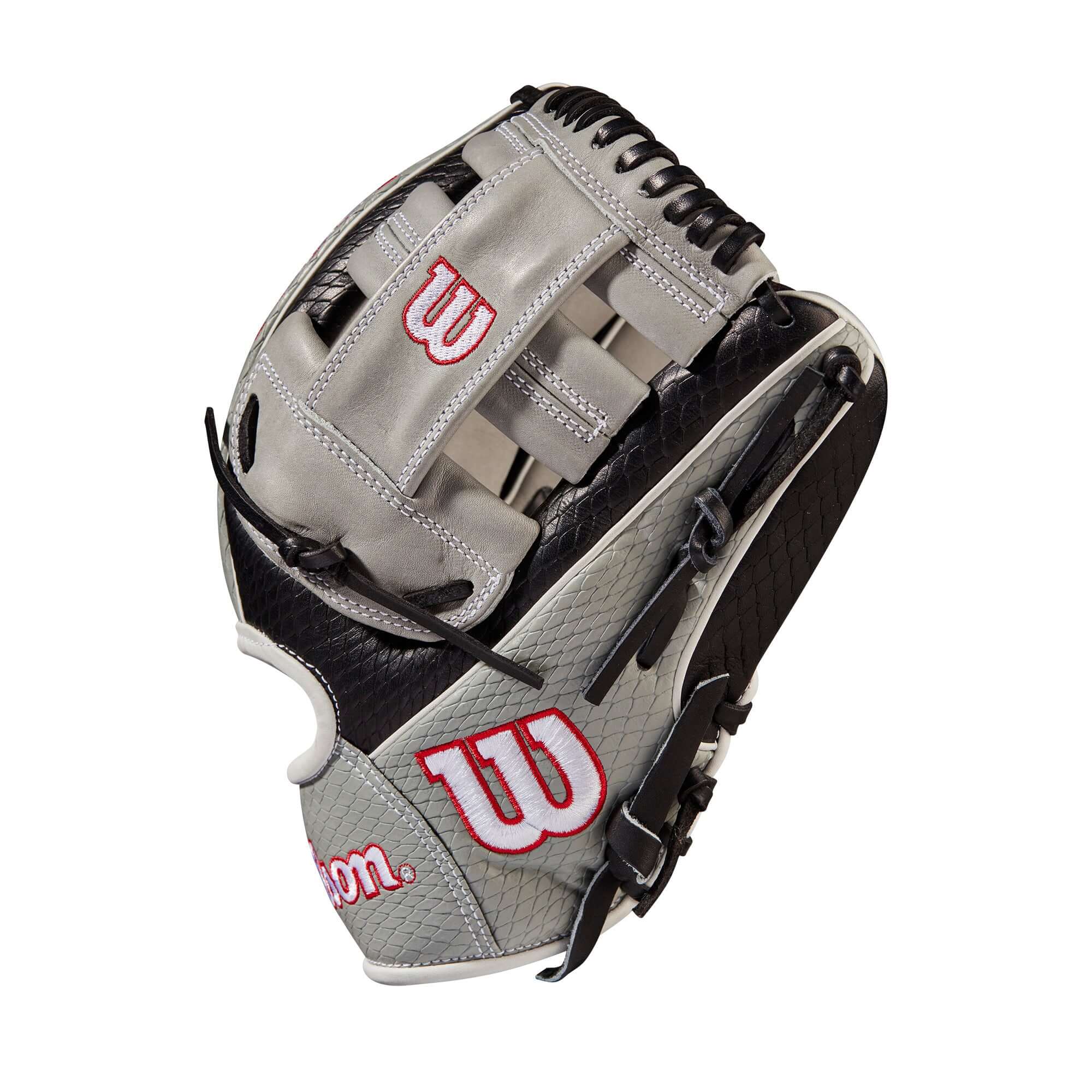 Wilson A2000 Tim Anderson Game Model 11.5 baseball glove, black and grey SuperSnakeSkin™.