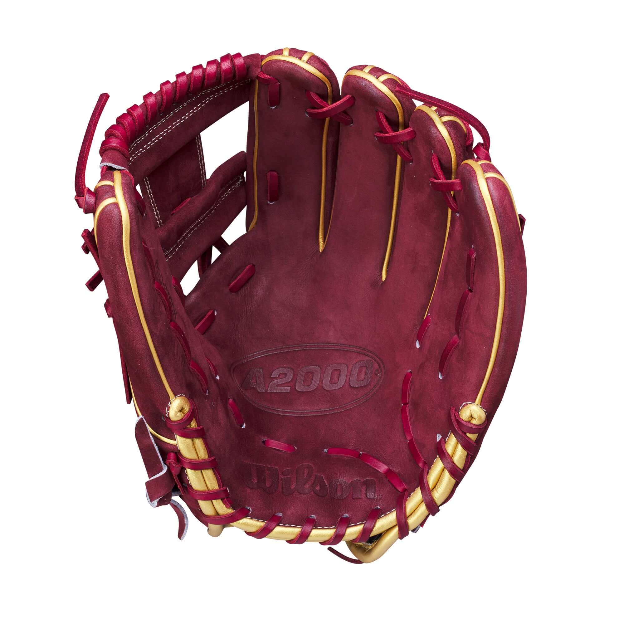 Wilson A2000 Glove of the Month November 2022, 1975 Crimson Velvet, 11.75", H-Web design, Pro Stock Leather.