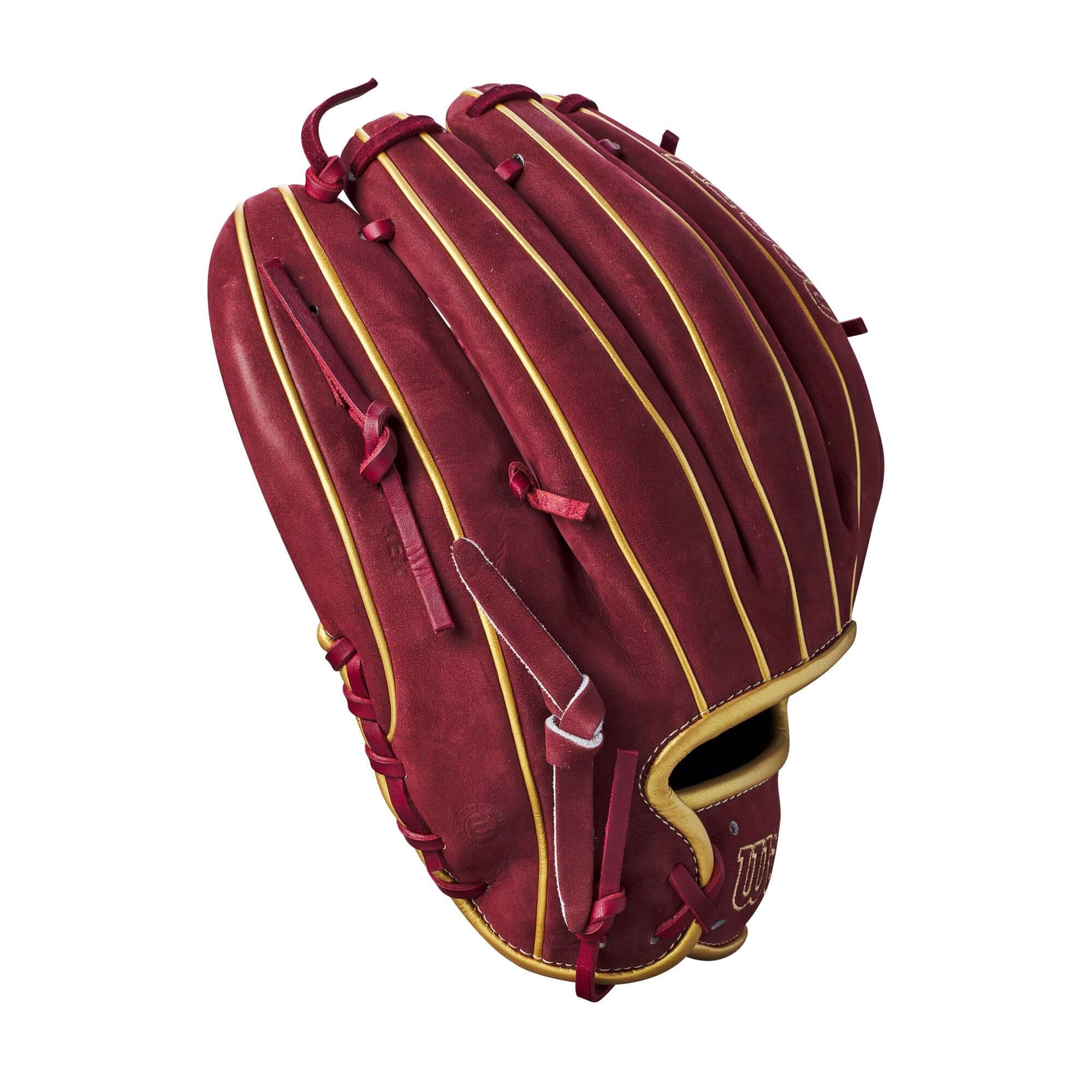 Wilson A2000 Glove of the Month November 2022, 1975 Crimson Velvet, 11.75-inch H-Web design baseball glove.