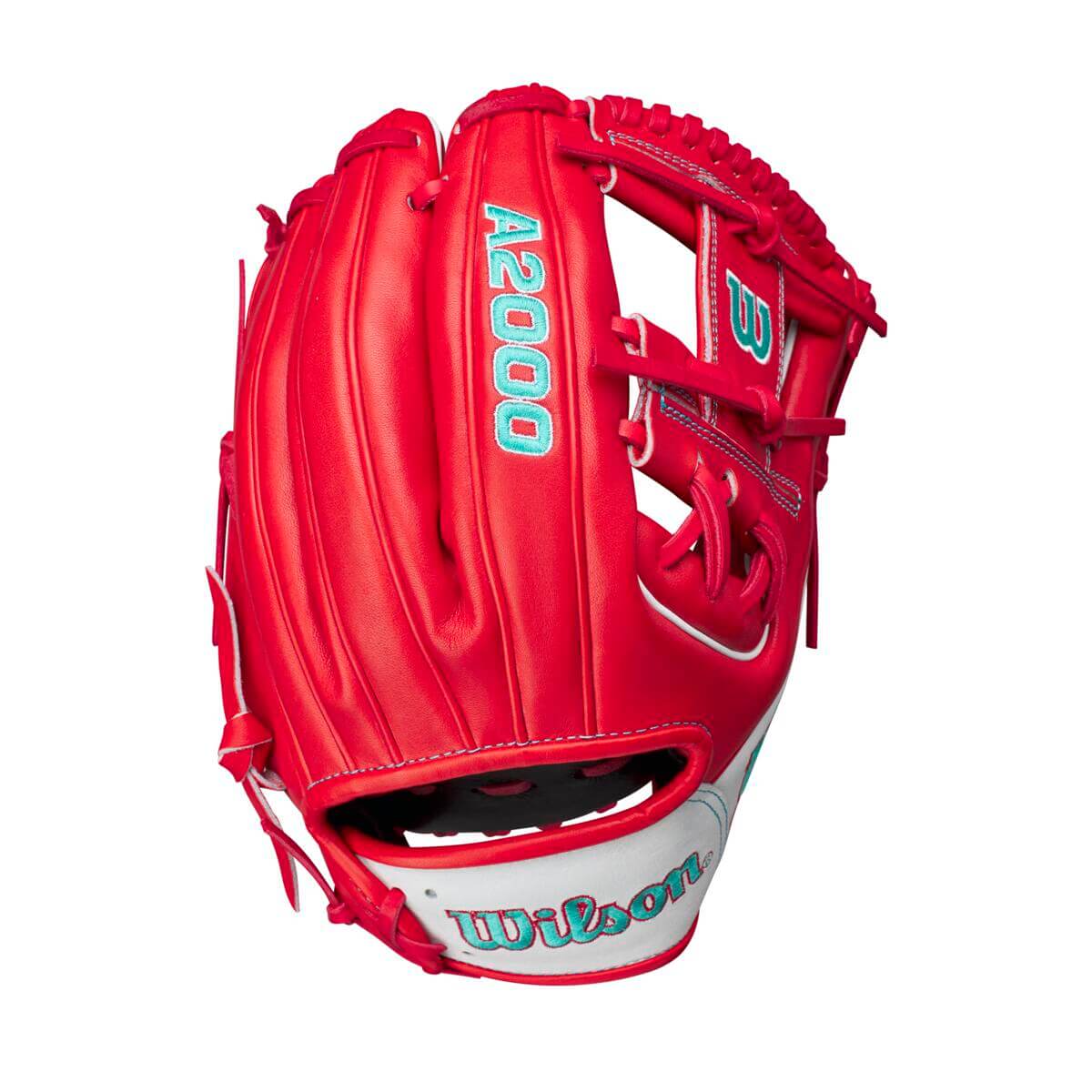 Wilson A2000 GOTM May 2023 11.5 Inch Red and White Infield Glove