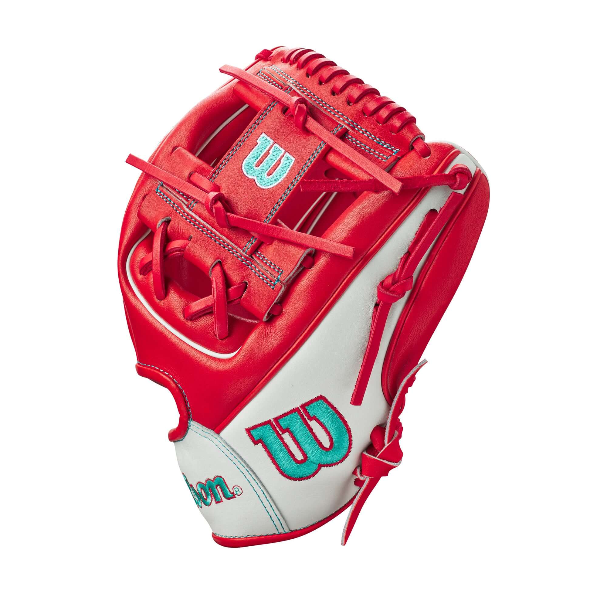 Wilson A2000 GOTM May 2023 11.5 Inch Red and White Infield Glove