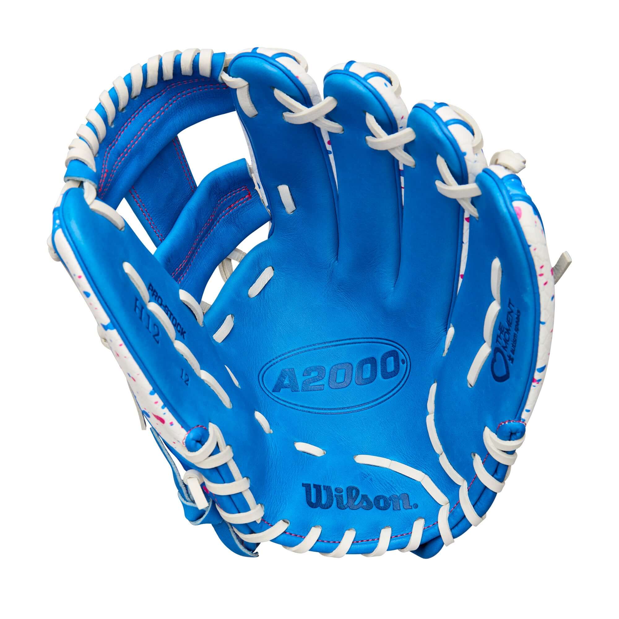 Wilson A2000 H12SS 12 inch Fastpitch Softball Glove in Autism Speaks Blue with durable Pro Stock leather.