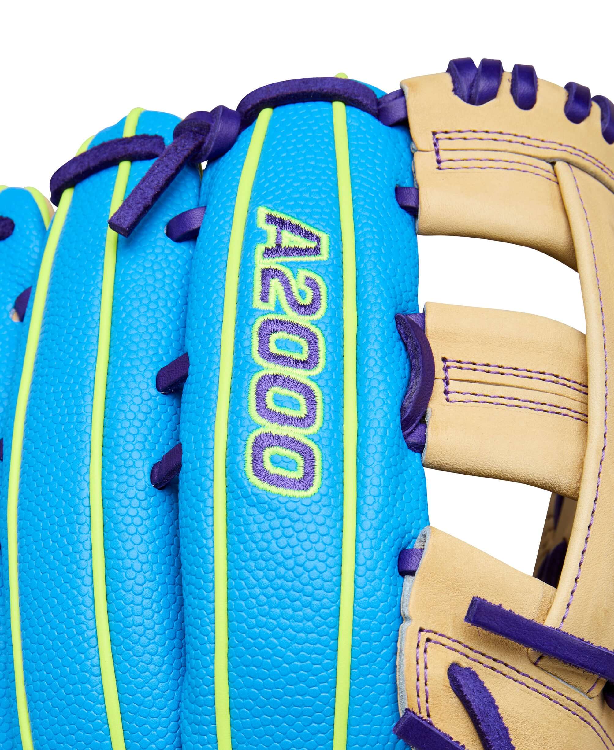 Wilson Winter 2025 A2000 1750SS 12.5" Outfield Baseball Glove finger panel featuring iconic A2000 logo.