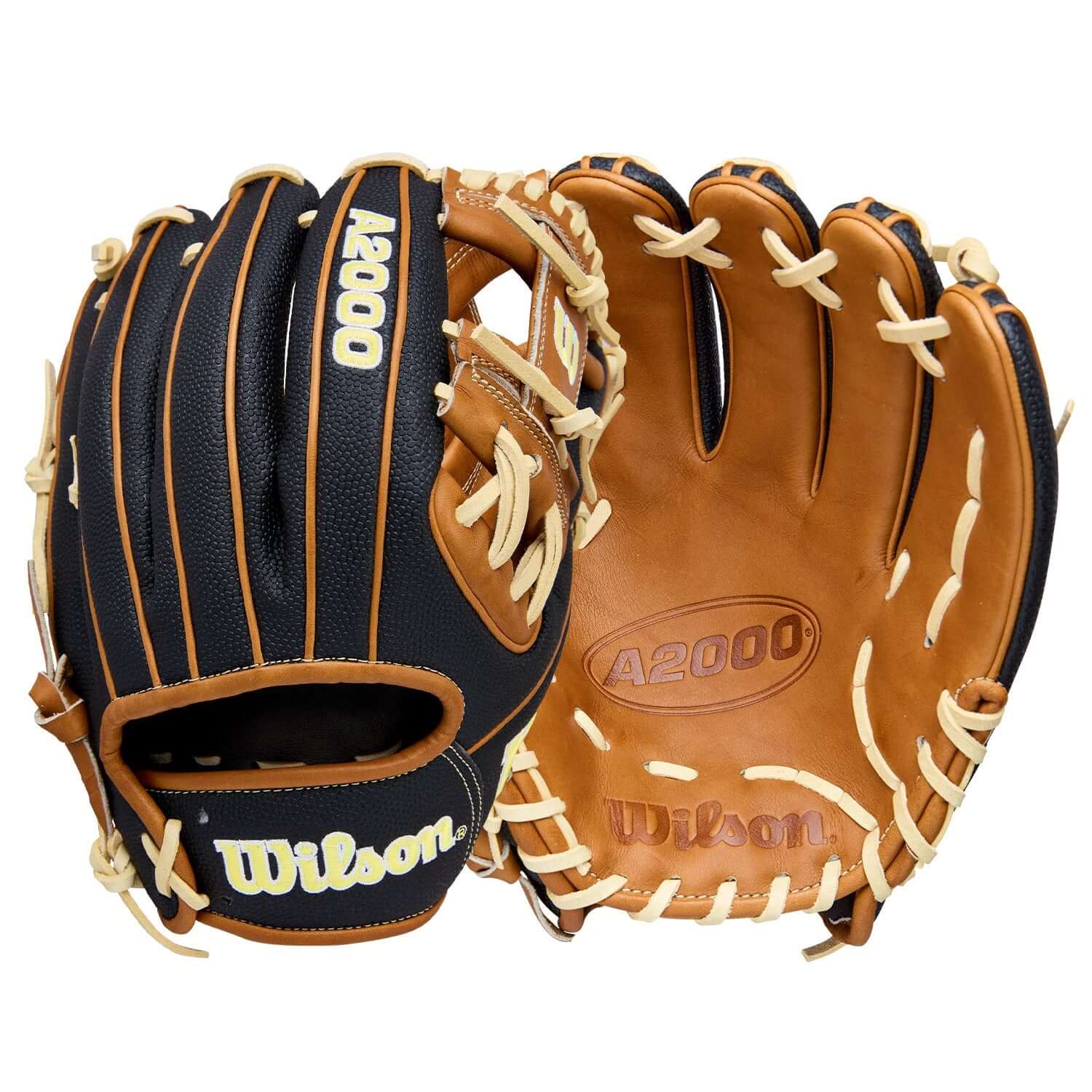 Wilson 2026 A2000 Classic 1975SS 11.75" Infield Baseball Glove front and back view showing H-Web and leather details.