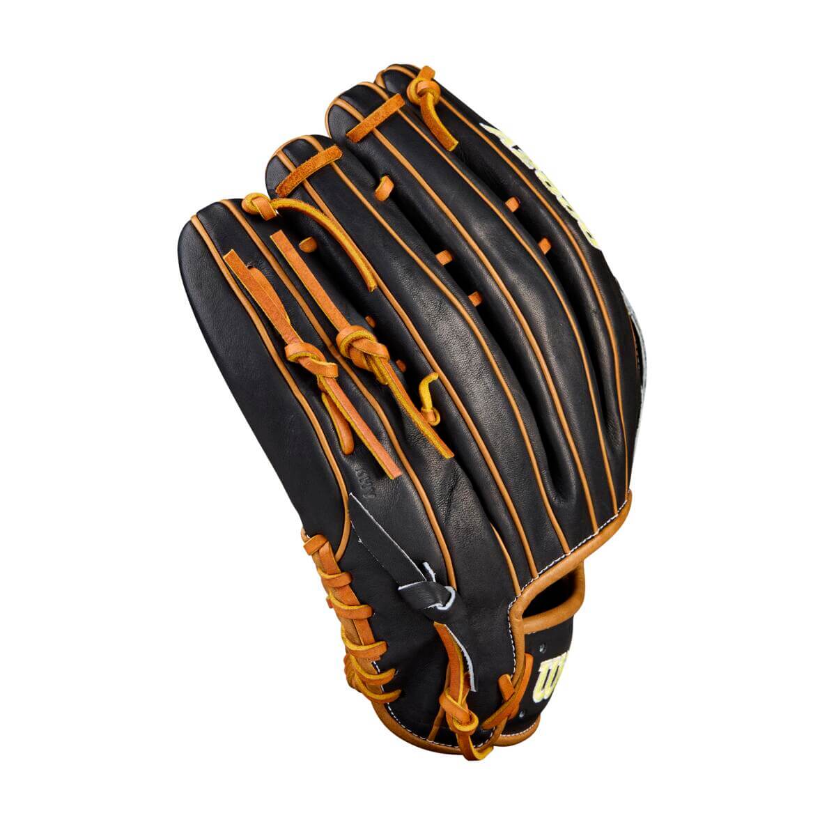 Finger detail of 2026 Wilson A2000 Classic Series 1750 12.5" Outfield Glove with rolled dual welting.