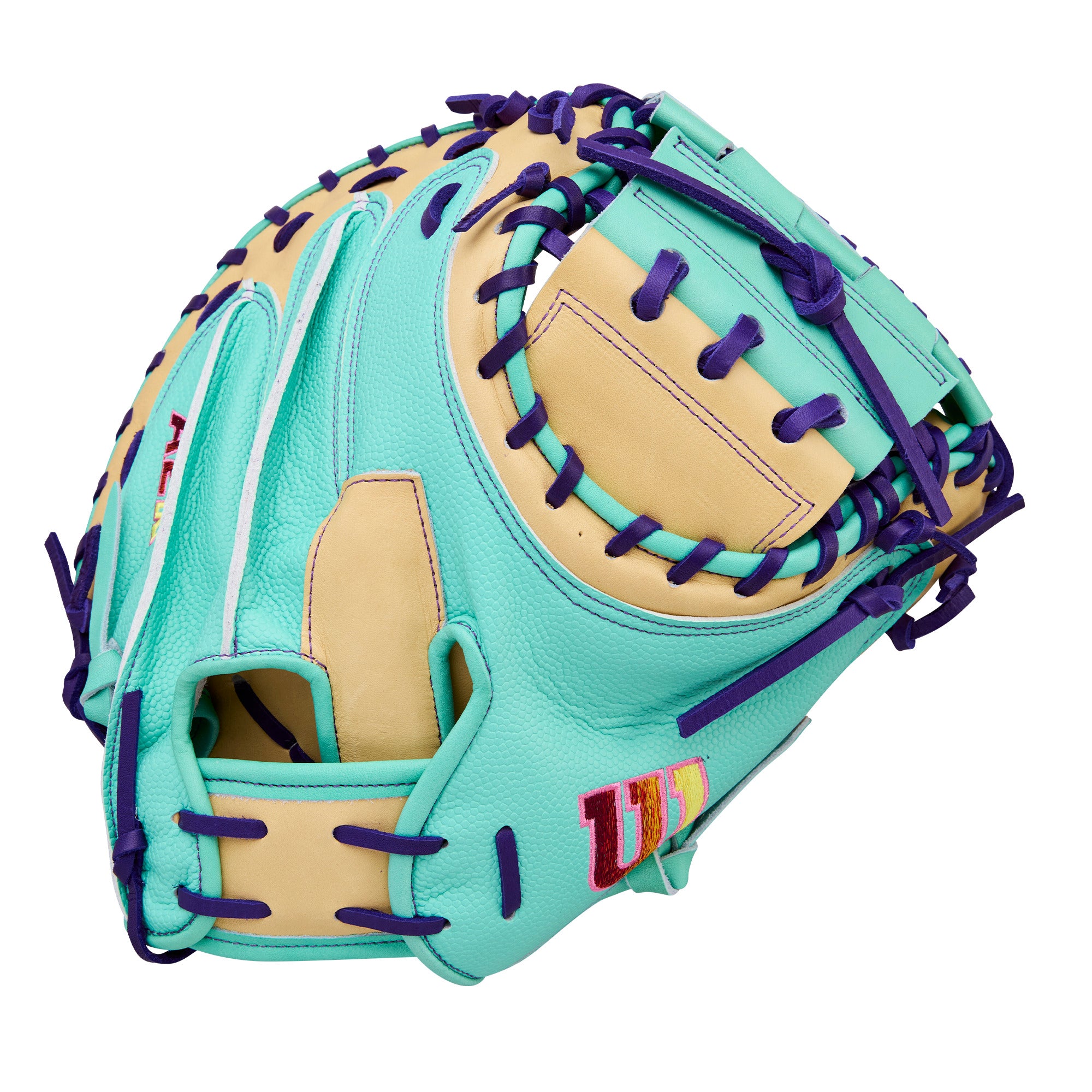 Wilson Spring 2026 A2K 1734SS 34” Baseball Catcher’s Mitt with elite framing design and vibrant colors.
