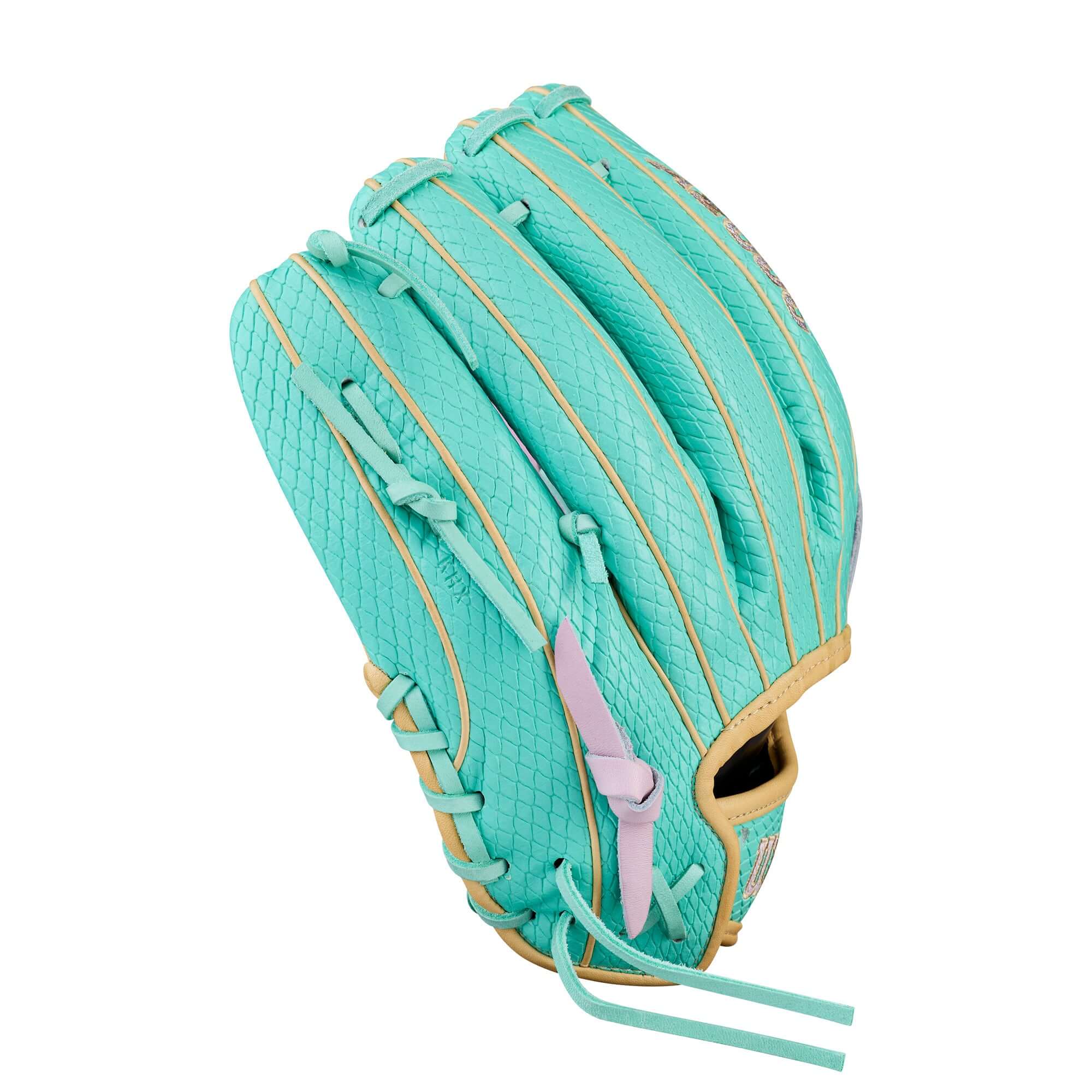 Wilson Spring 2026 A2000 H12SS 12 Infield Fastpitch Softball Glove - teal and tan design for infielders
