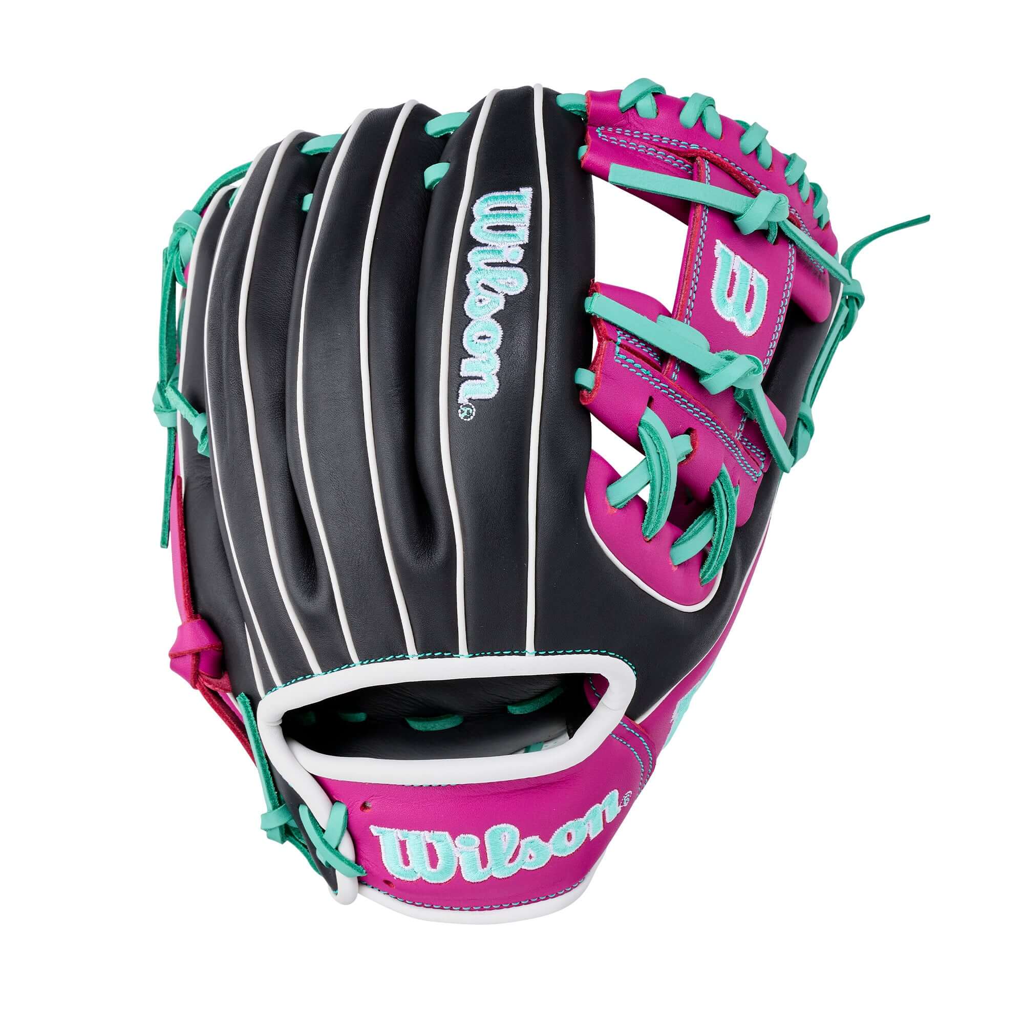 Wilson 2026 A1000 1788 Secret Menu 11.25" Infield Baseball Glove in black and pink colorway.