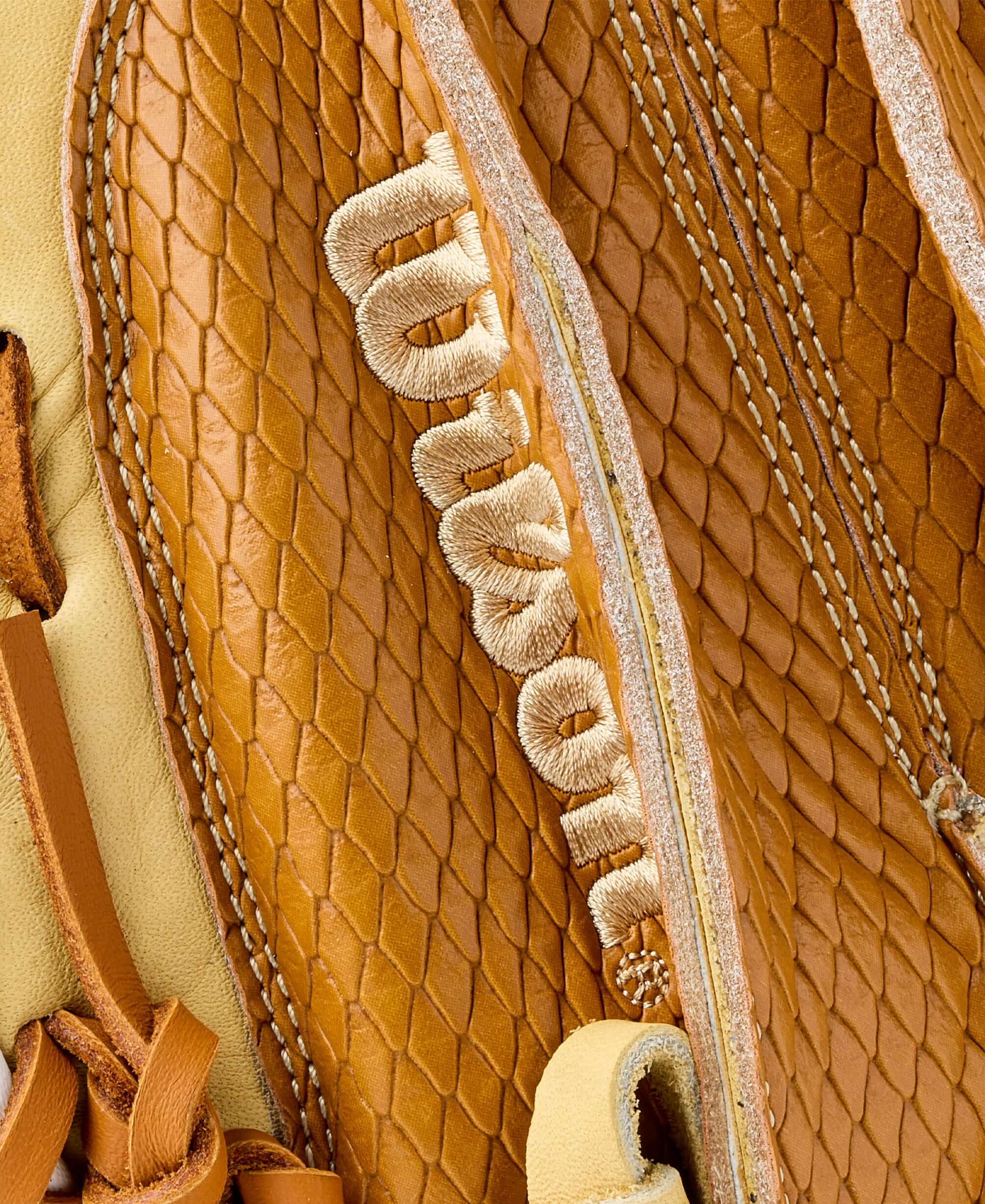 Wilson 2026 A1000 PF33 Secret Menu 33” Catcher's Mitt close-up of premium leather and craftsmanship.