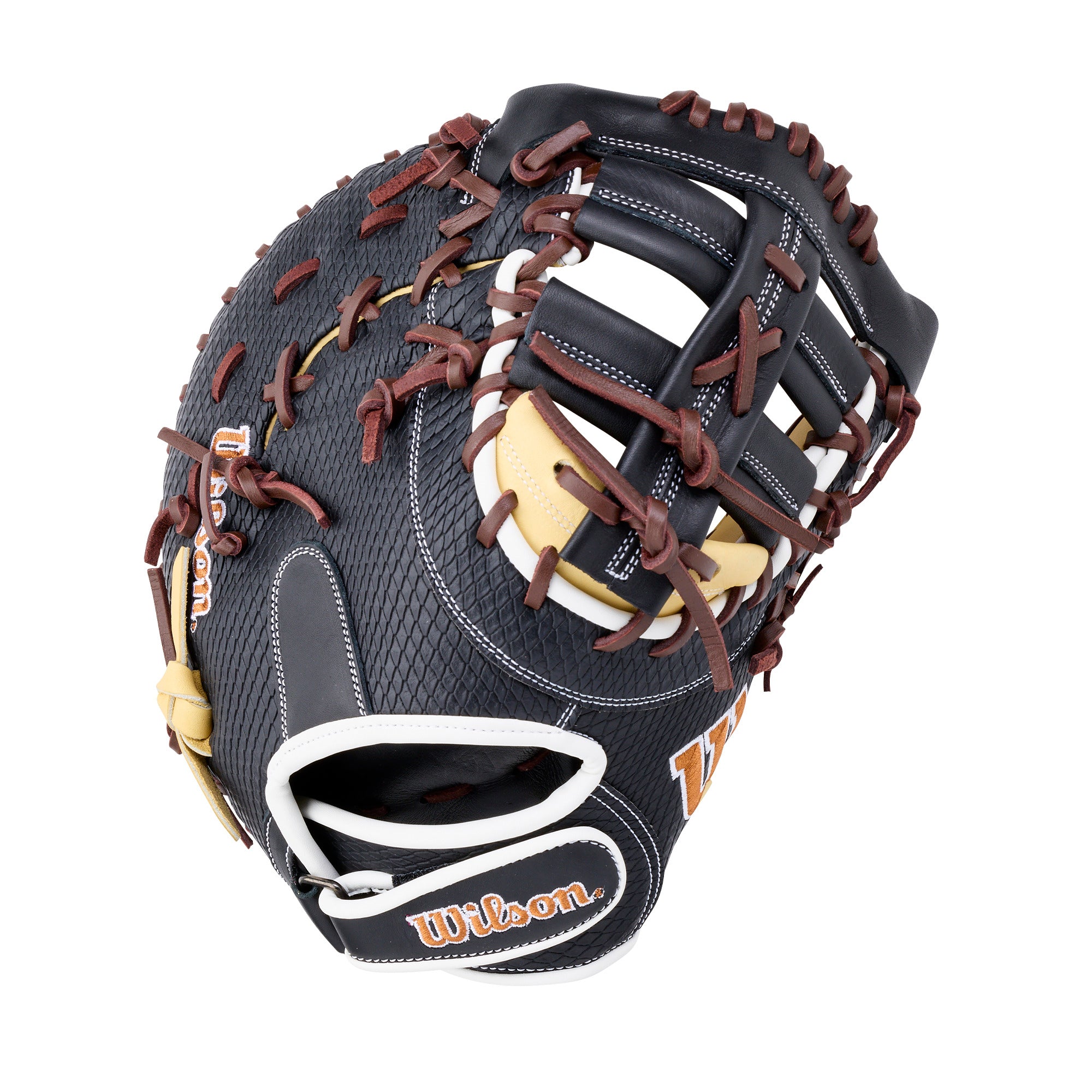 Wilson 2026 A1000 PF1612 Secret Menu 12 Baseball First Base Mitt LHT angled view showcasing premium leather design