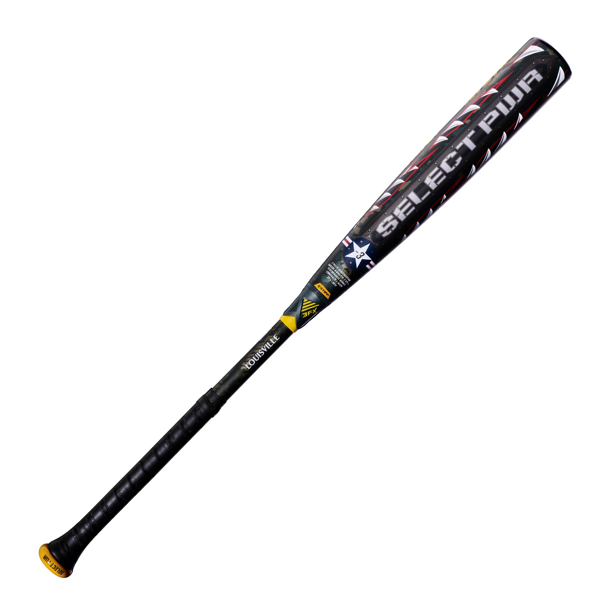 2026 Louisville Slugger Select PWR Tigershark (-3) BBCOR Baseball Bat with EXD Premium Alloy Barrel and composite handle