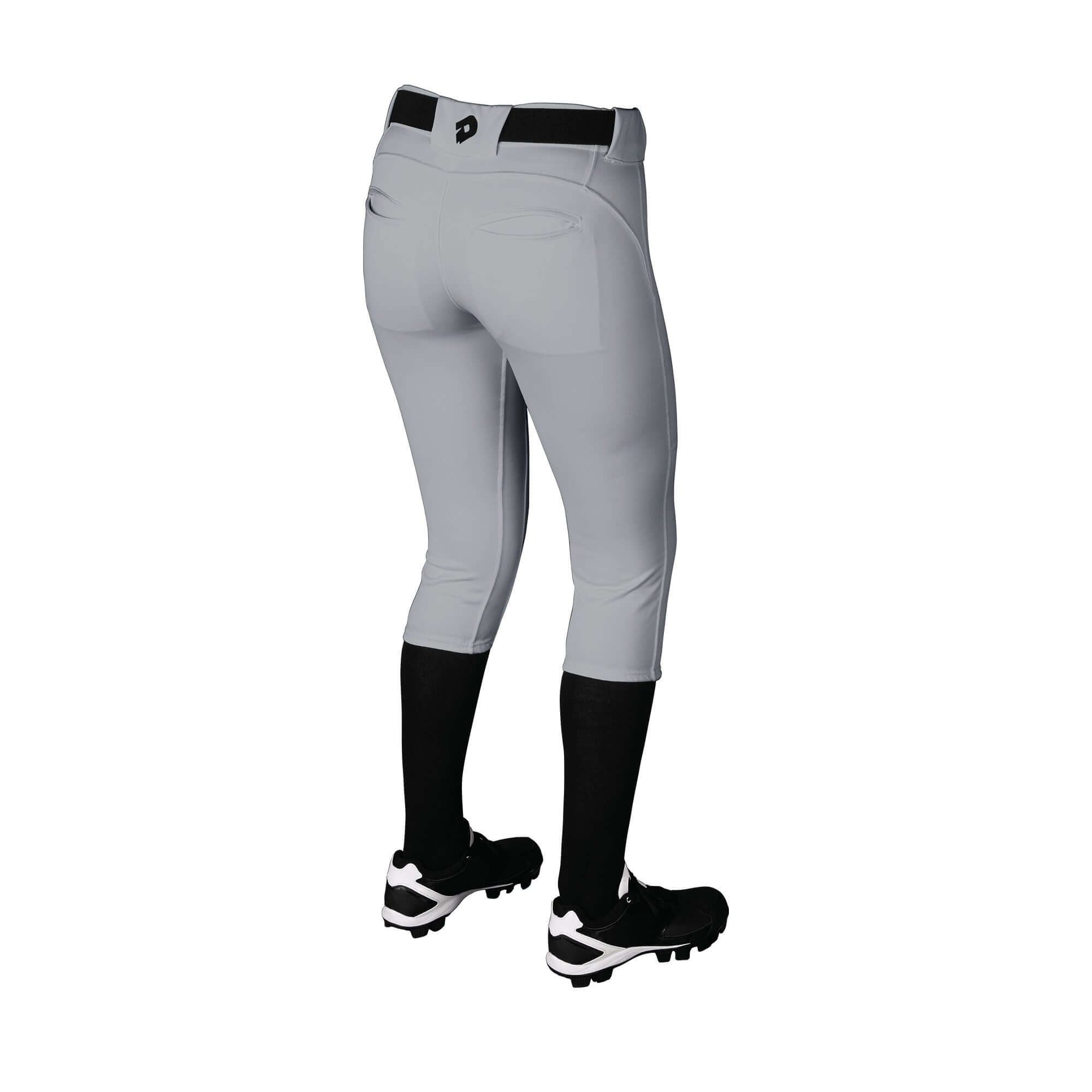 DeMarini Women's Uprising Pant in grey, showcasing athletic fit and durable design, ideal for active wear.