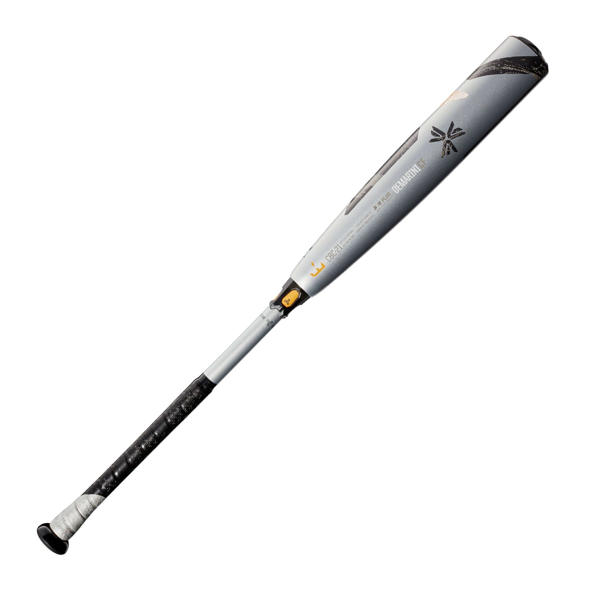 Demarini 2021 CF (-3) BBCOR baseball bat showcasing its sleek design and advanced two-piece composite structure.