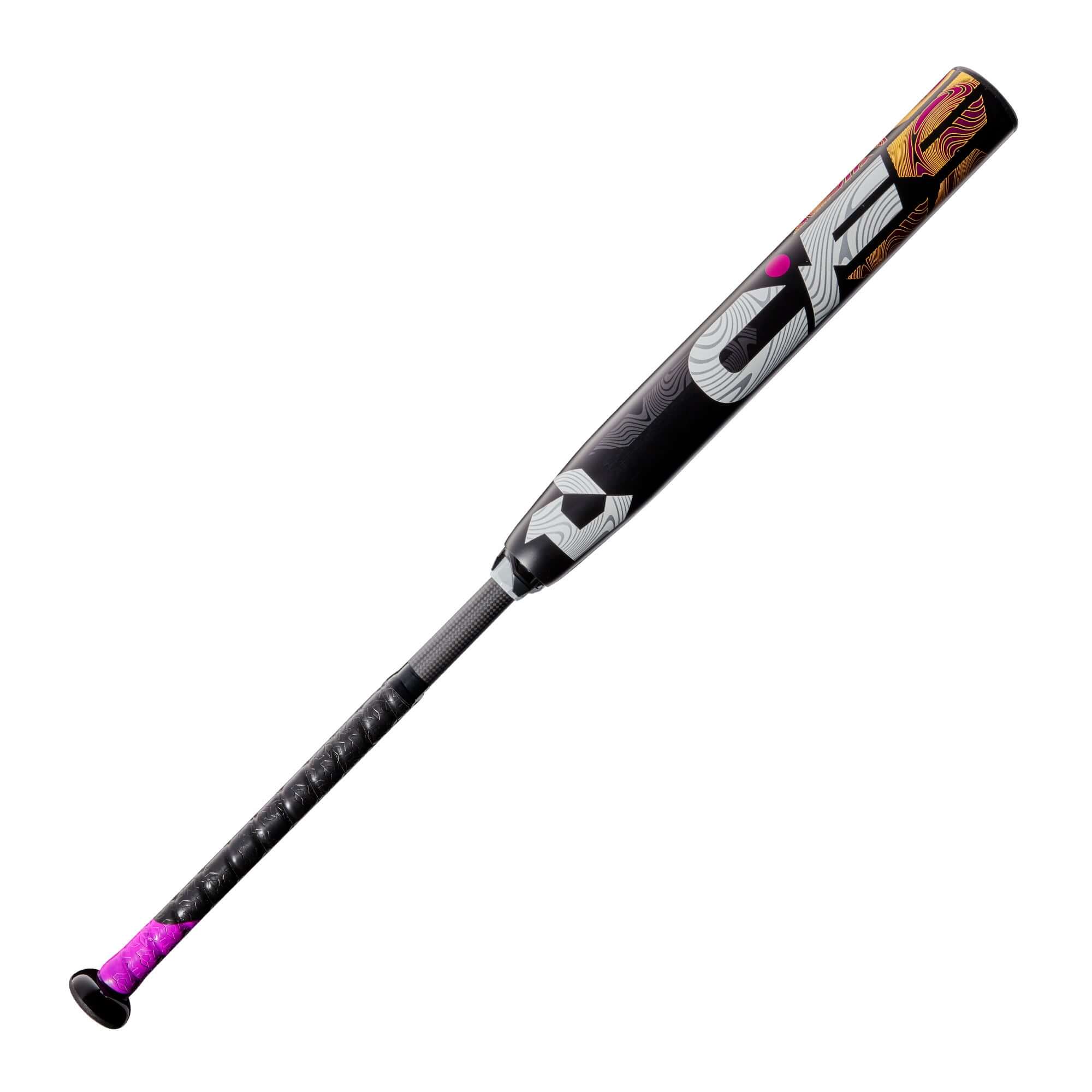 DeMarini CF Fastpitch Bat (-11) showcasing a lightweight design with a colorful composite barrel for optimal performance.
