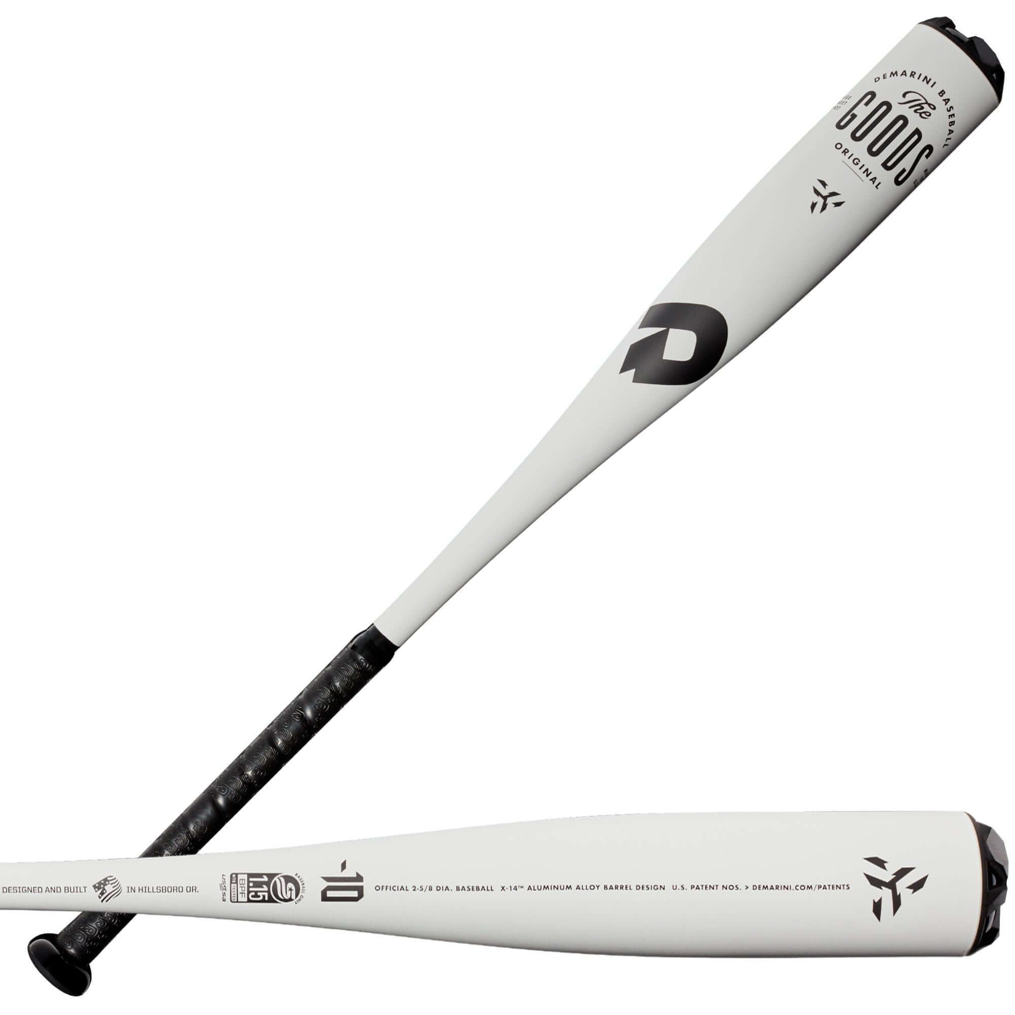 DeMarini The Goods One Piece USSSA baseball bat -10 30", featuring a heavy-duty X14 Alloy Barrel for optimal performance.