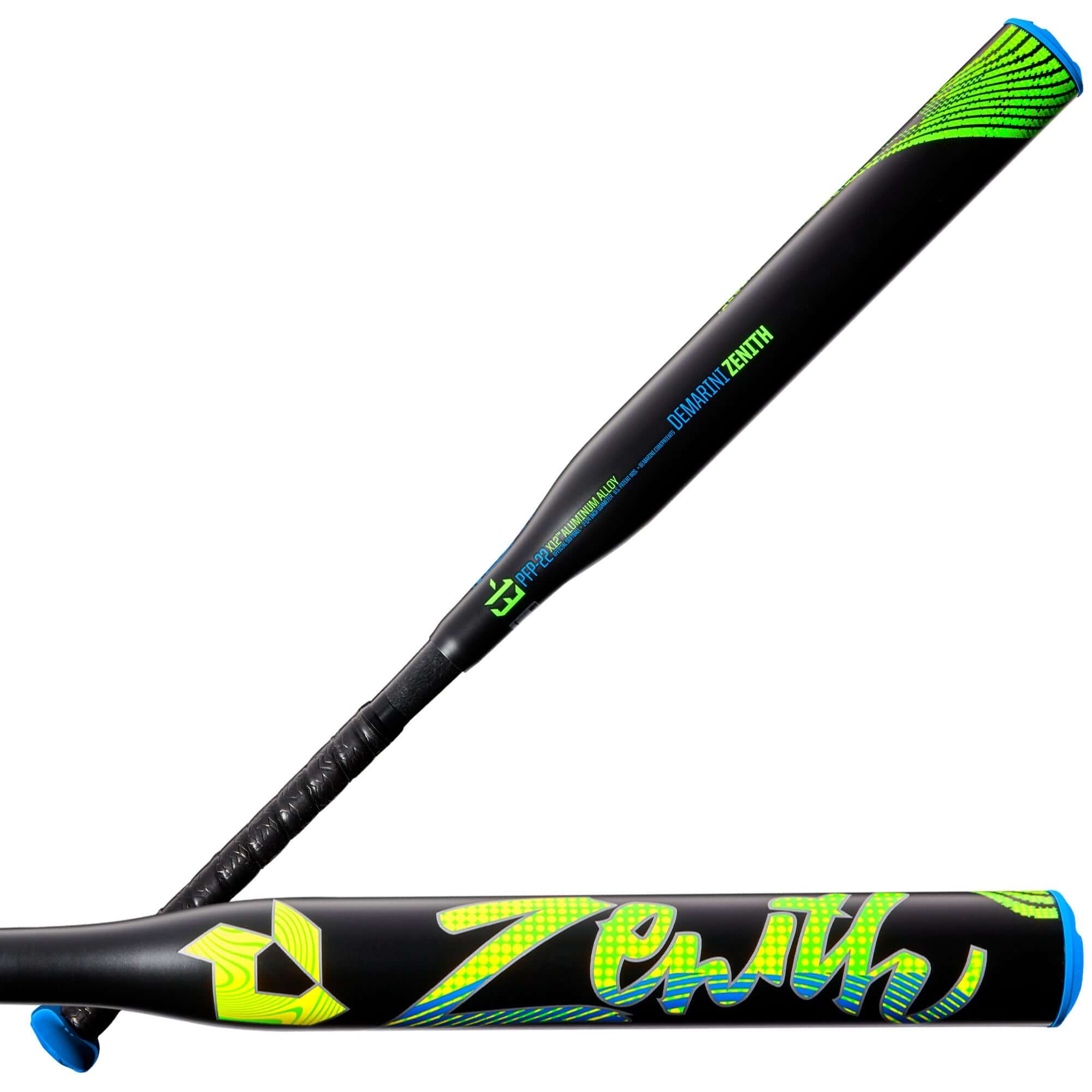 DeMarini Zenith (-13) Fastpitch Bat featuring DX1 Alloy Barrel and TP composite handle for superior control and performance.