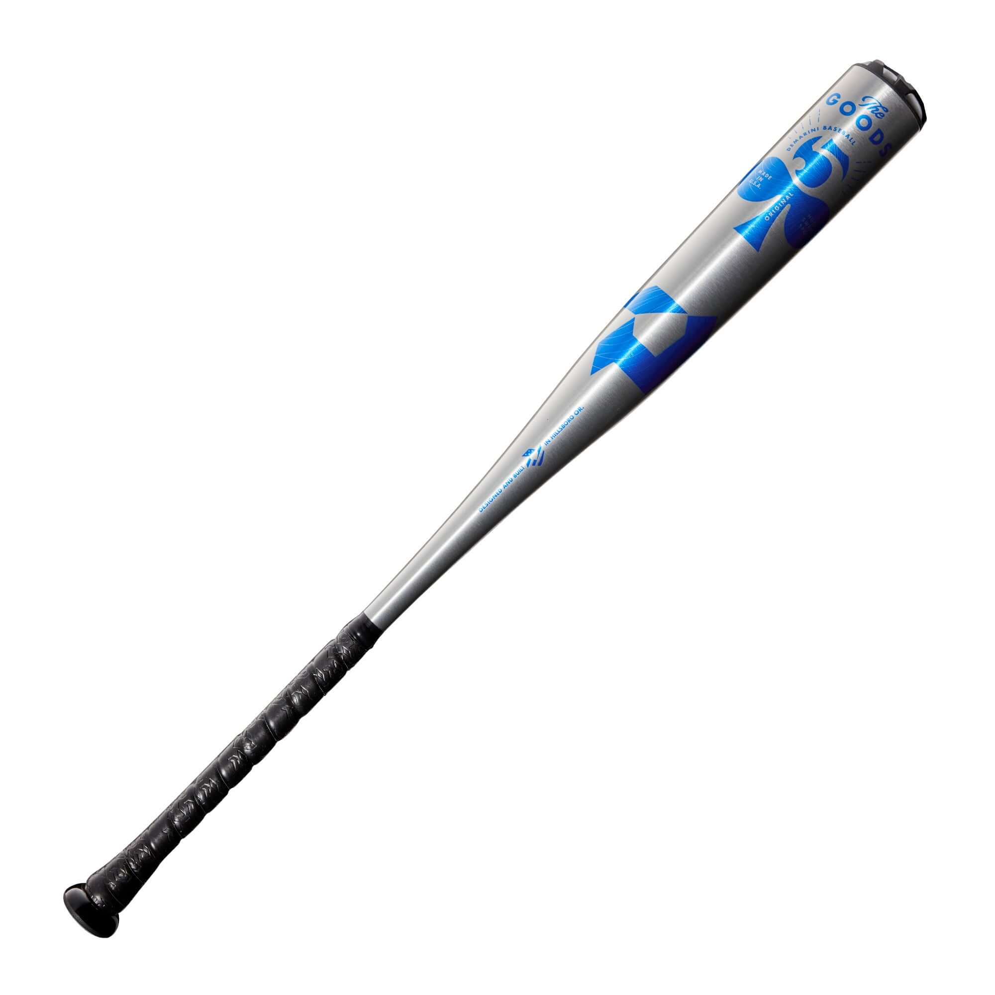 DeMarini The Goods One Piece (-5) USA Baseball Bat 2022 with X14 Alloy Barrel and Tracer End Cap