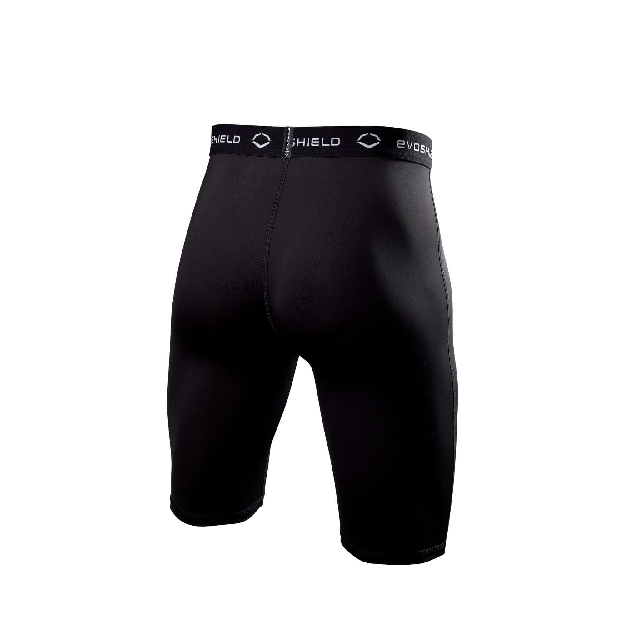 Evoshield Youth Compression Shorts in Black, moisture-wicking, fitted design