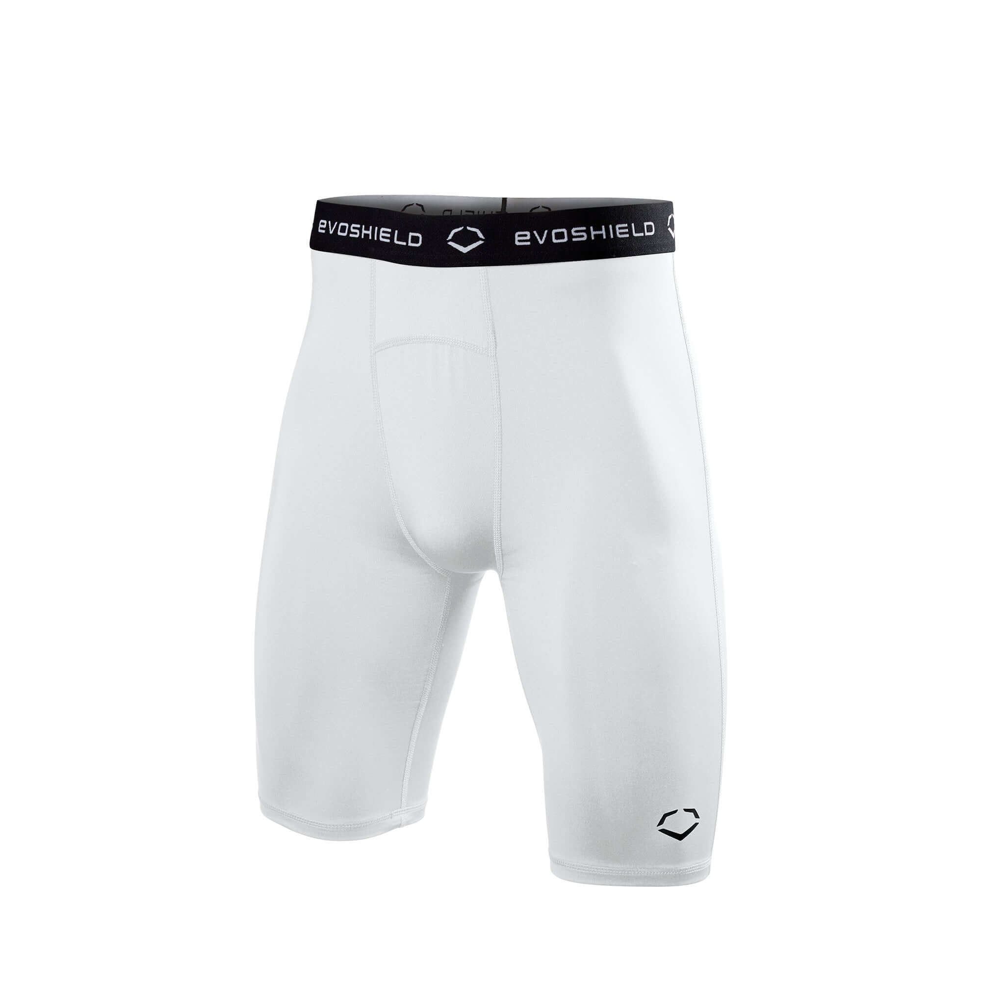Evoshield Youth Compression Shorts White moisture-wicking, fitted design