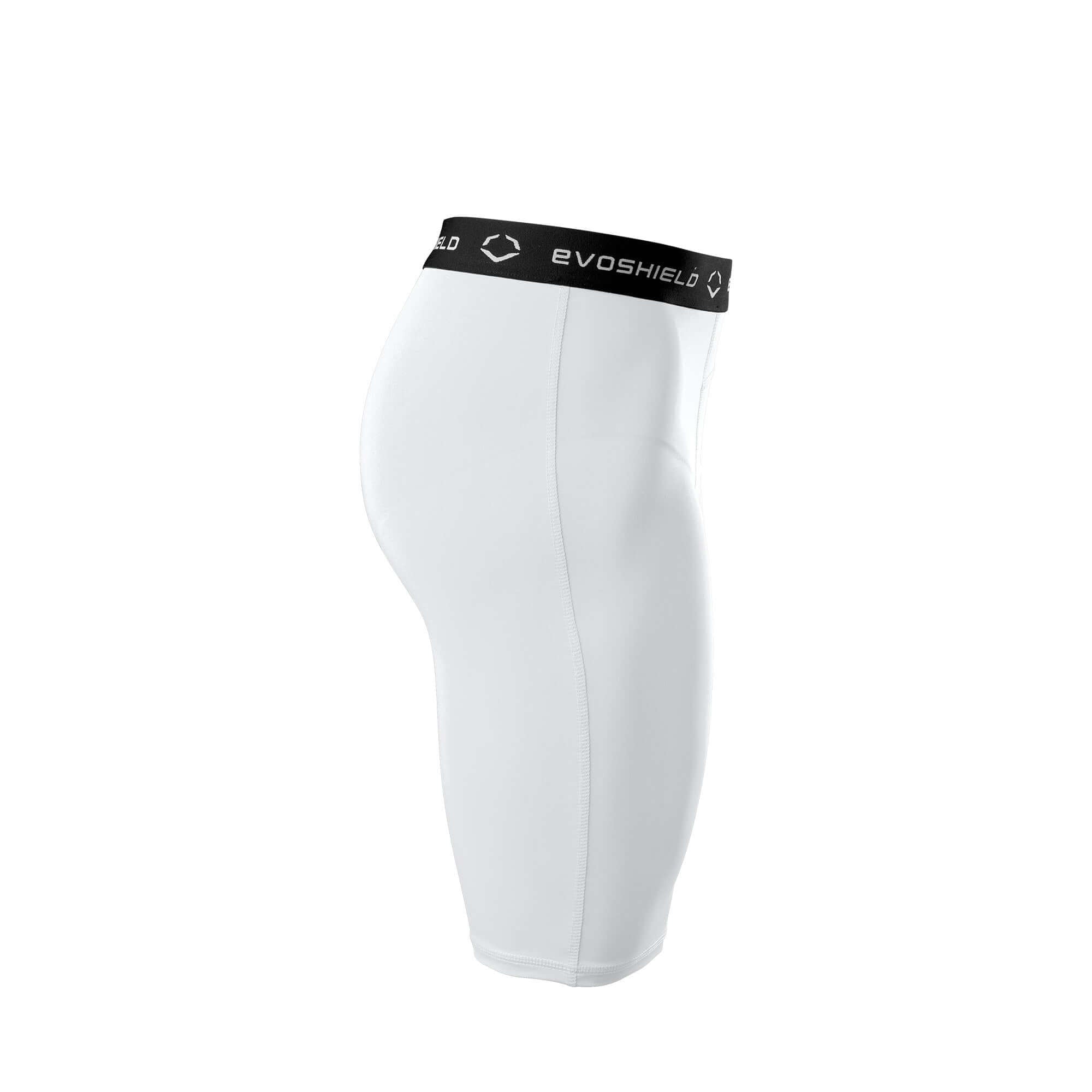 Evoshield Youth Compression Shorts White moisture-wicking, fitted design