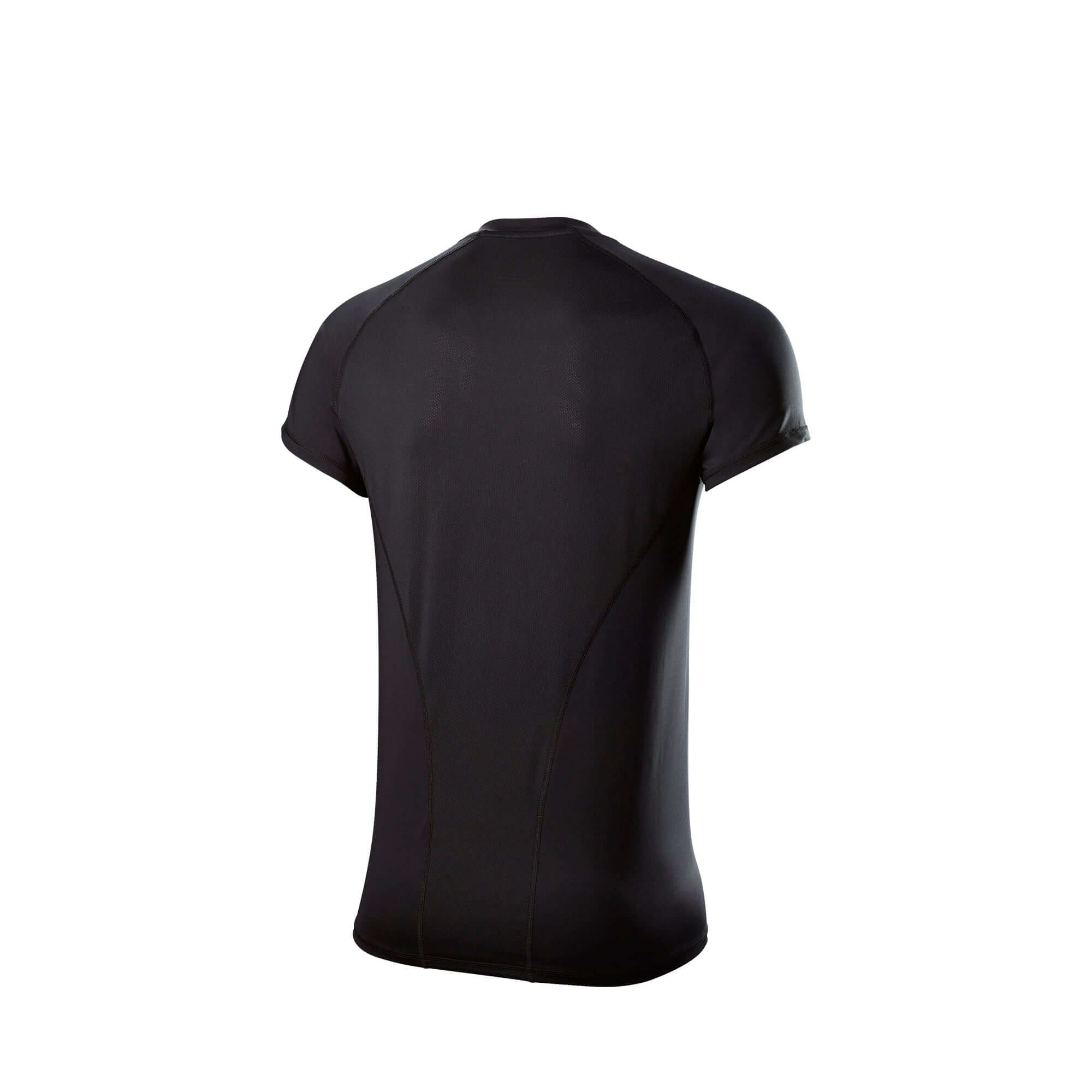 Evoshield youth compression shirt in black, showcasing moisture-wicking fabric and fitted design for optimal performance.