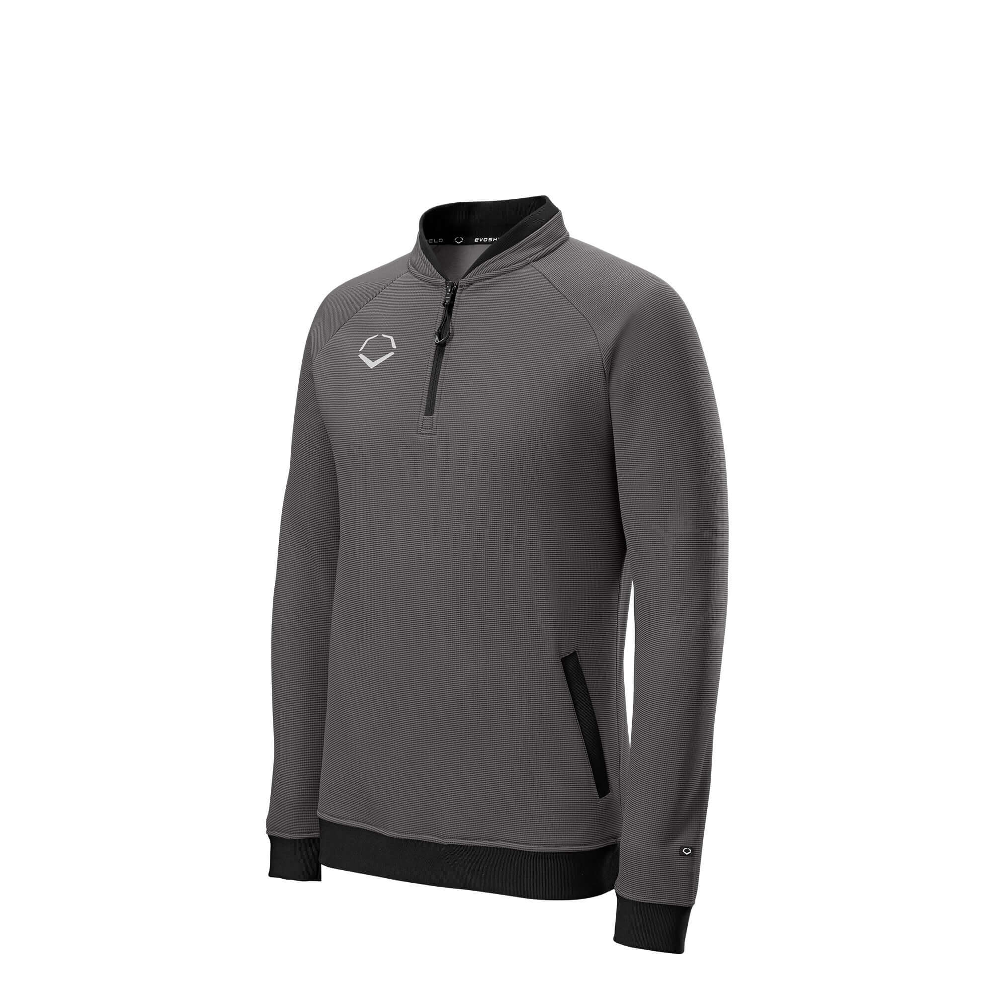 Evoshield Men's Pro Team Heater Fleece Quarter Zip in Charcoal