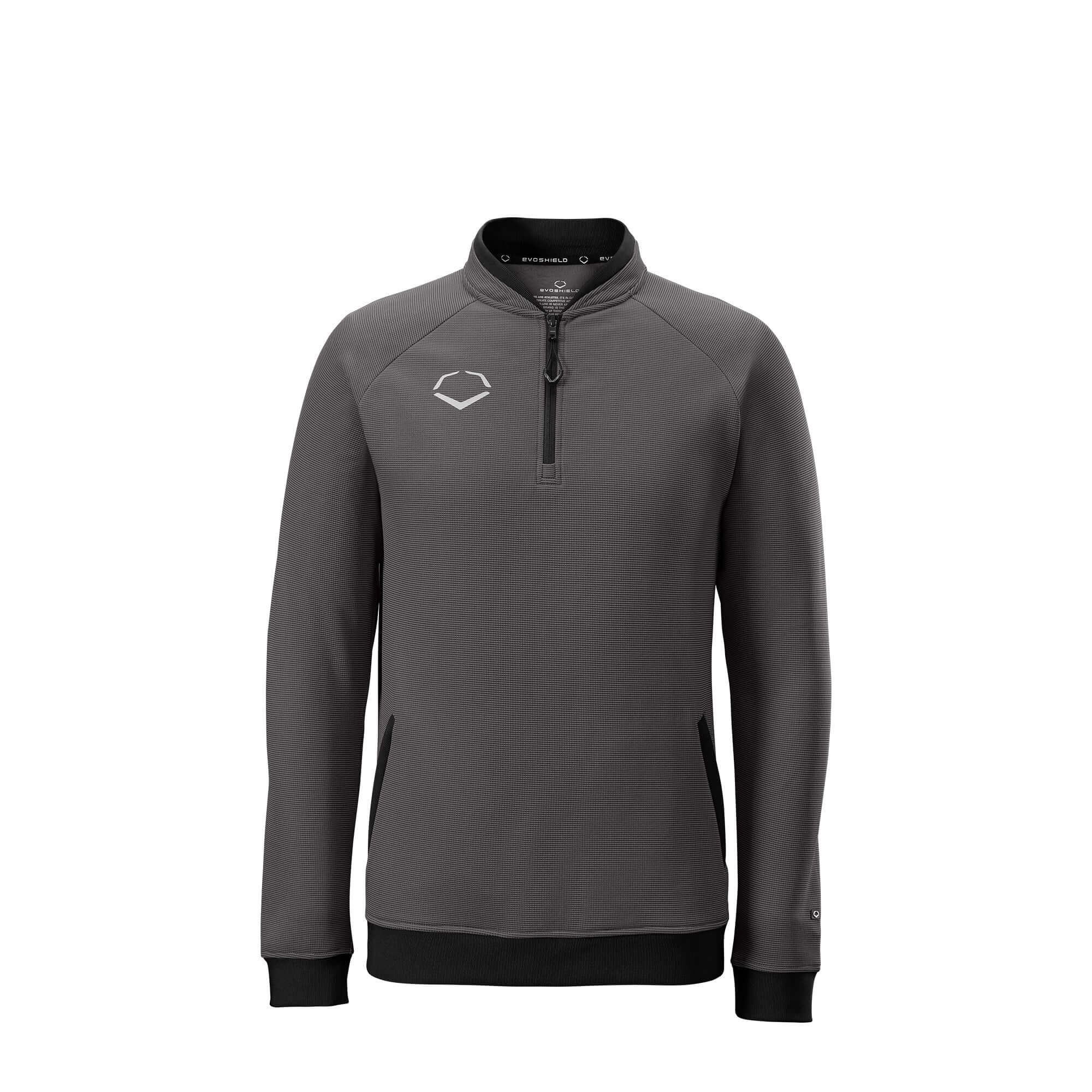 Evoshield Men's Pro Team Heater Fleece Quarter Zip in Charcoal