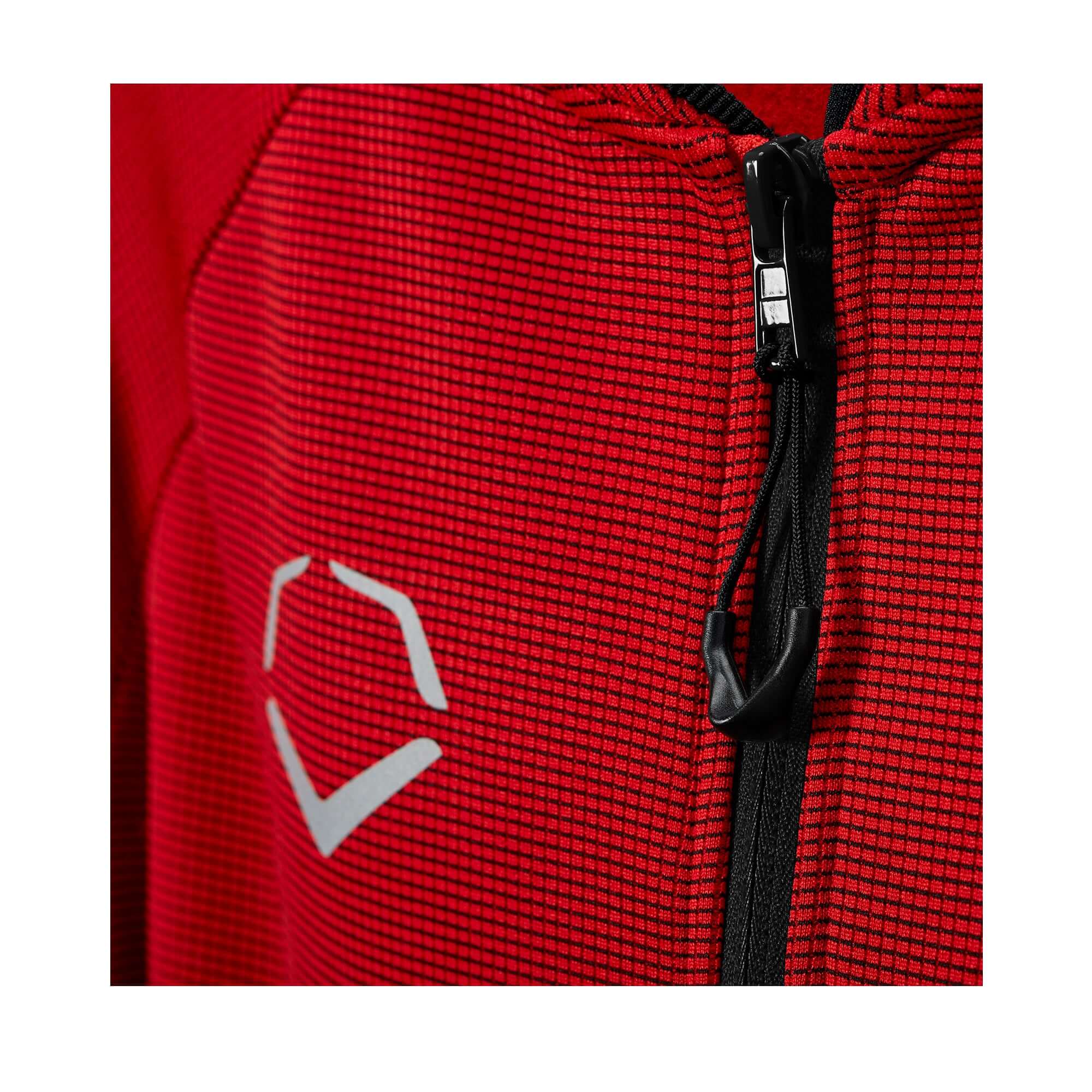 Evoshield Men's Scarlet Fleece Quarter Zip Front View