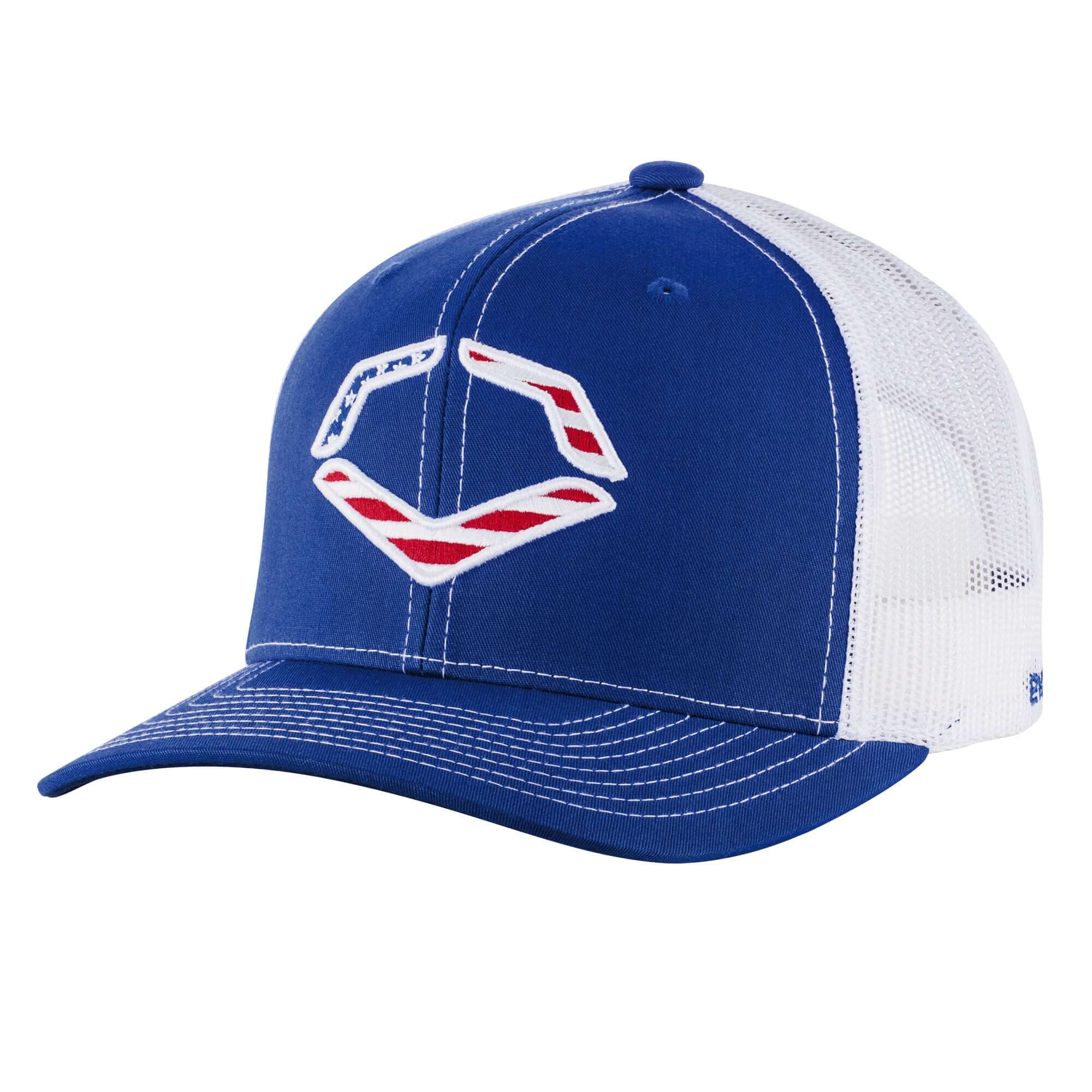 Evoshield USA Trucker Snapback with American flag logo and breathable mesh back
