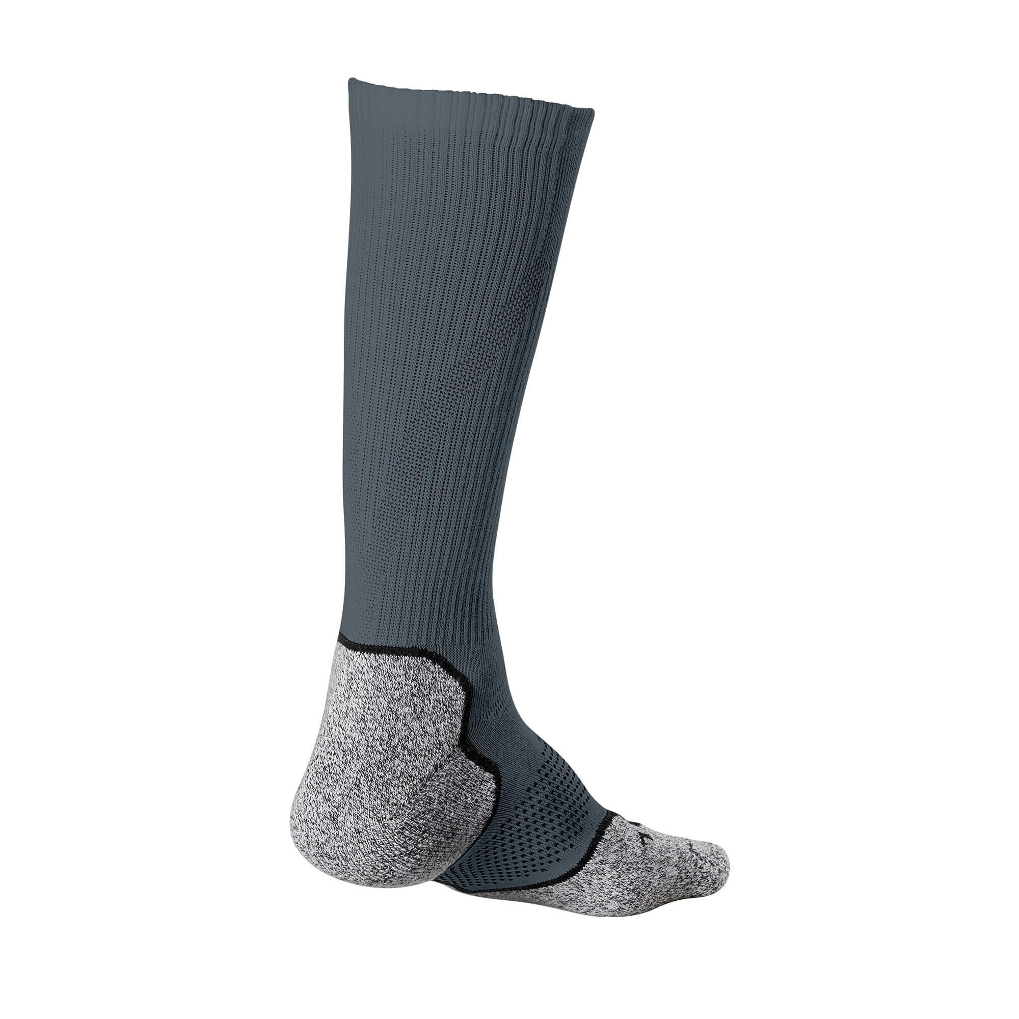Evoshield Grey Training Crew Sock M with moisture-wicking design