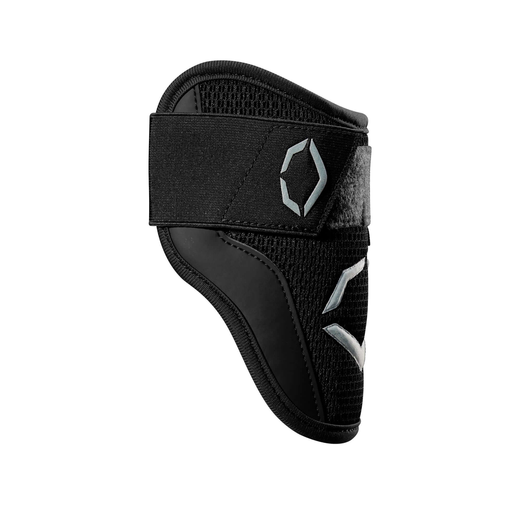 Black EvoShield Pro-SRZ Batter's Elbow Guard with ergonomic fit and Gel-to-Shell technology