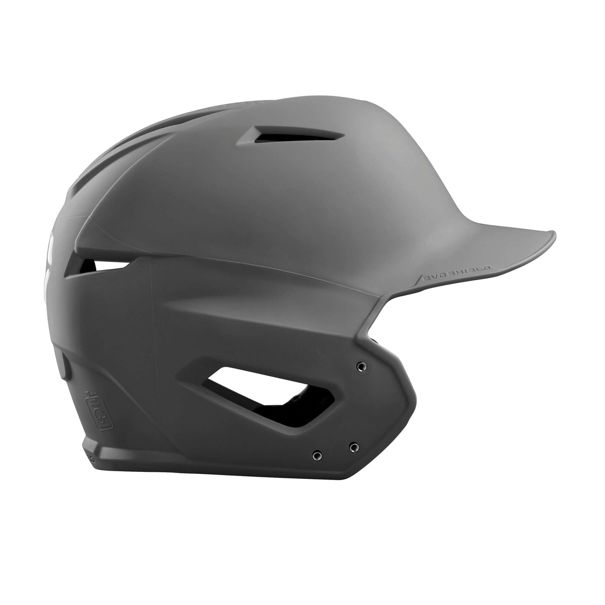 Evoshield XVT Batting Helmet, Matte Finish Charcoal, front view