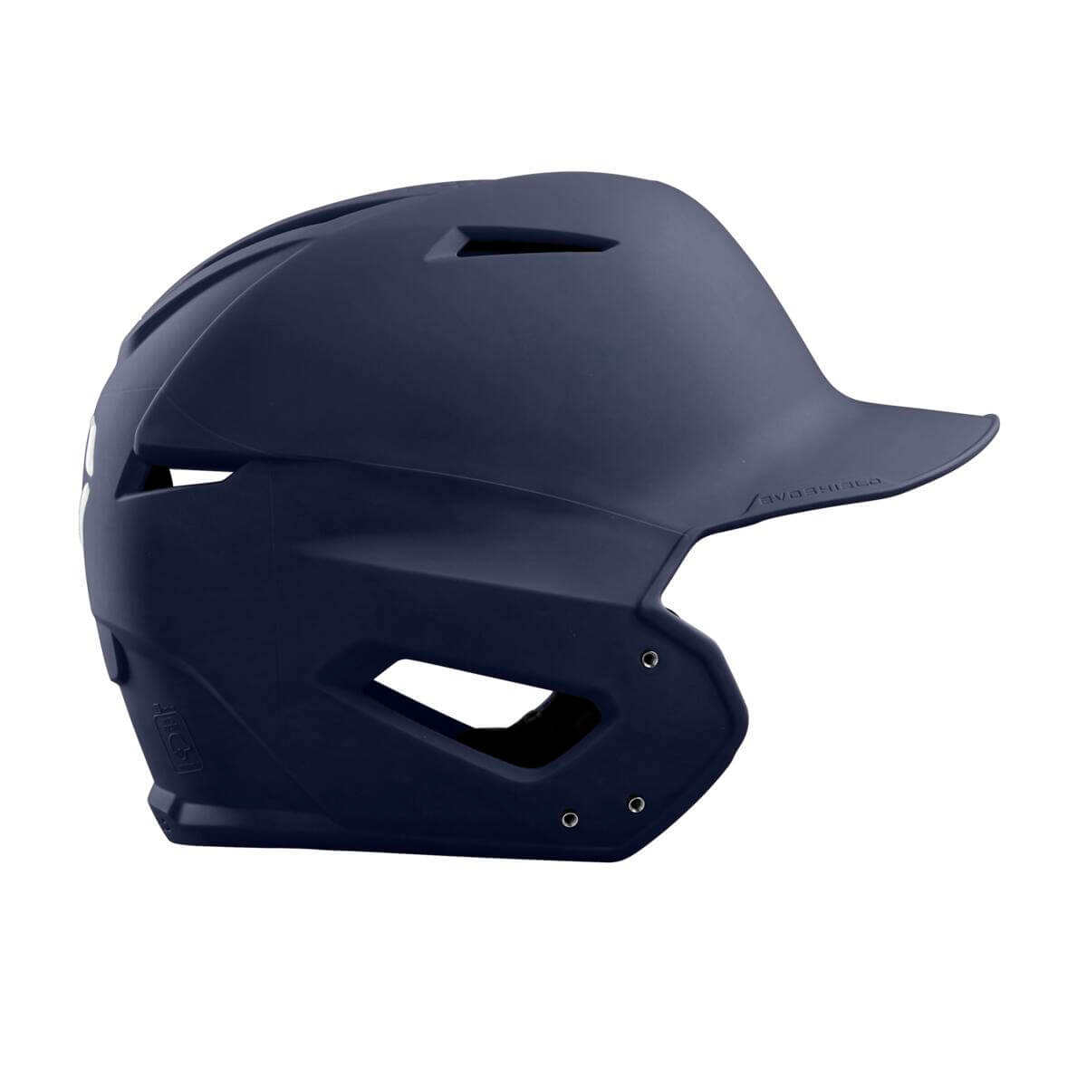 Evoshield Youth XVT Batting Helmet Matte Finish Navy side view