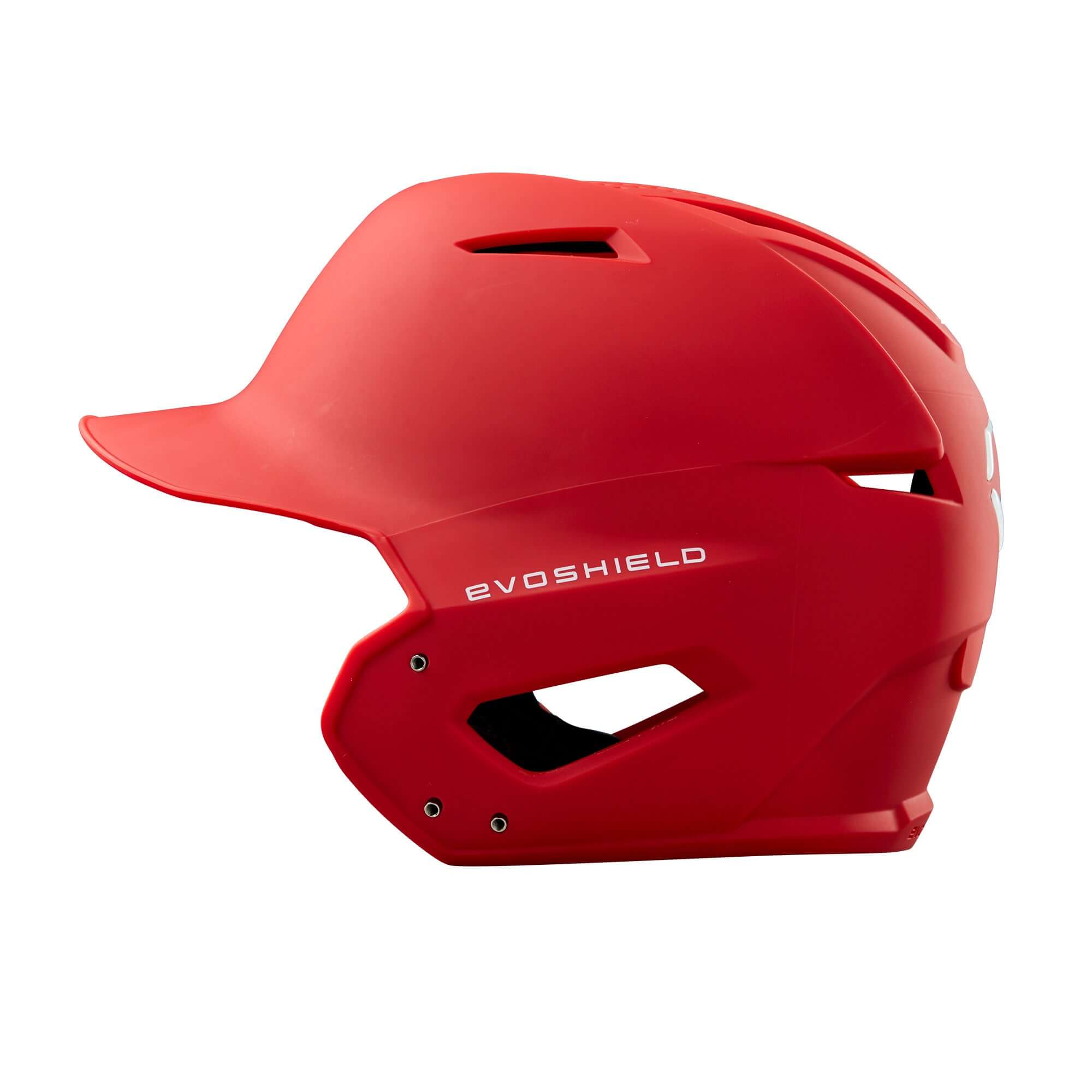 Evoshield XVT Batting Helmet Matte Scarlet, dual-density padding, venting system, low profile, NOCSAE certified.