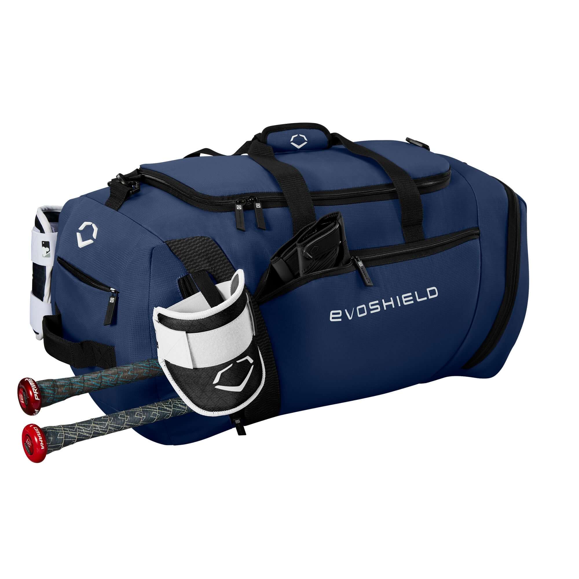 Evoshield Players Duffle with main compartment for helmet, gloves, and gear