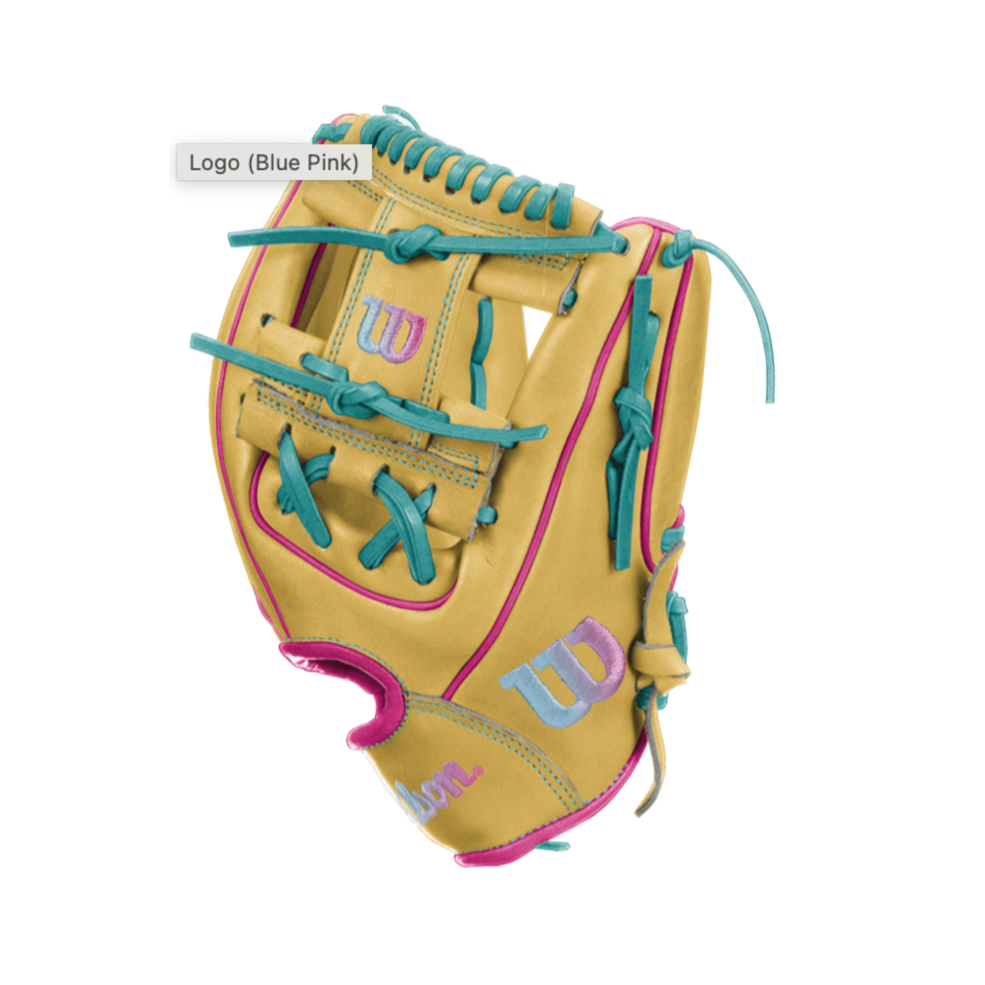 Detailed look at thumb area of Wilson A2000 1786, showcasing reinforced leather for added stability.