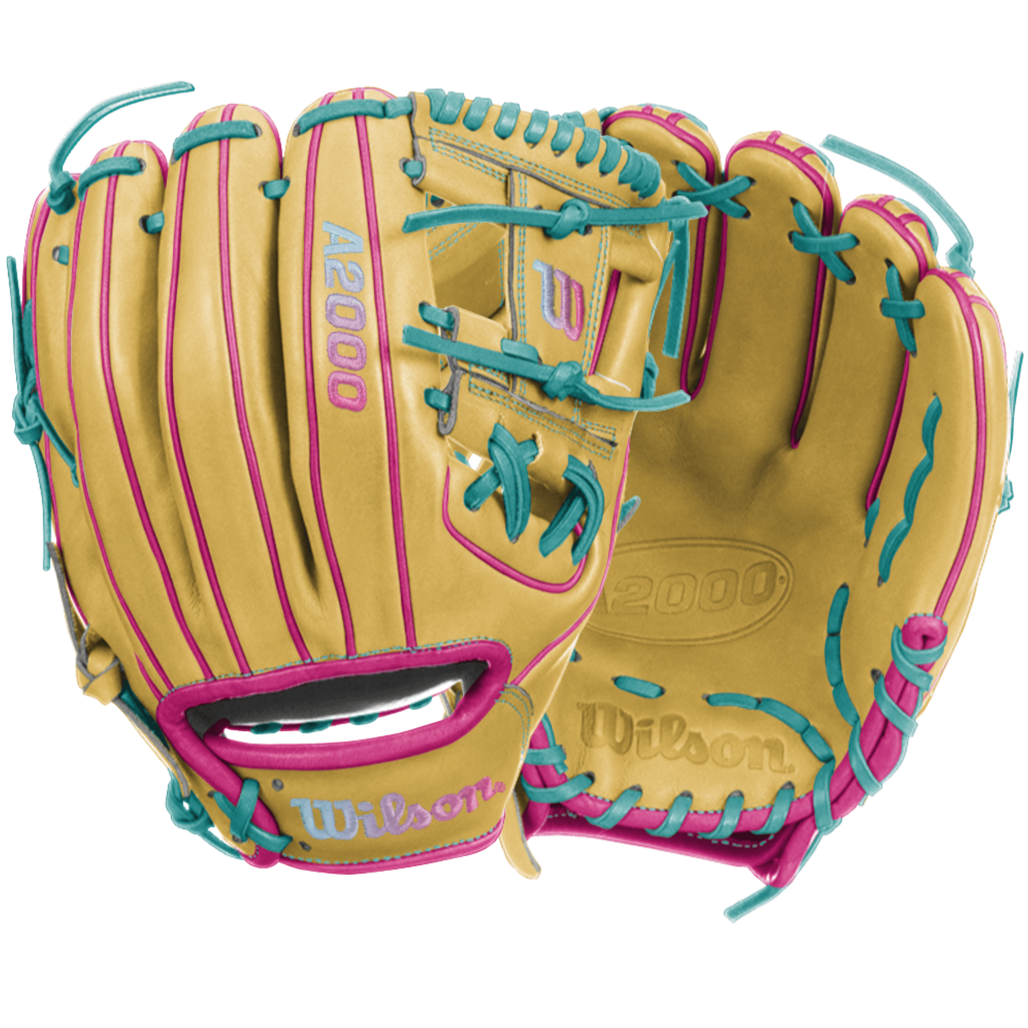 Wilson A2000 1786 11.5 BTL Limited Edition Scottsdale Blonde, showcasing front palm and detailed backhand.