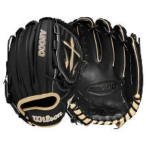 Wilson 2024 A2000 B23 12" Pitcher's Baseball Glove, featuring modified wrist strap and wider pinky stall for a secure fit.