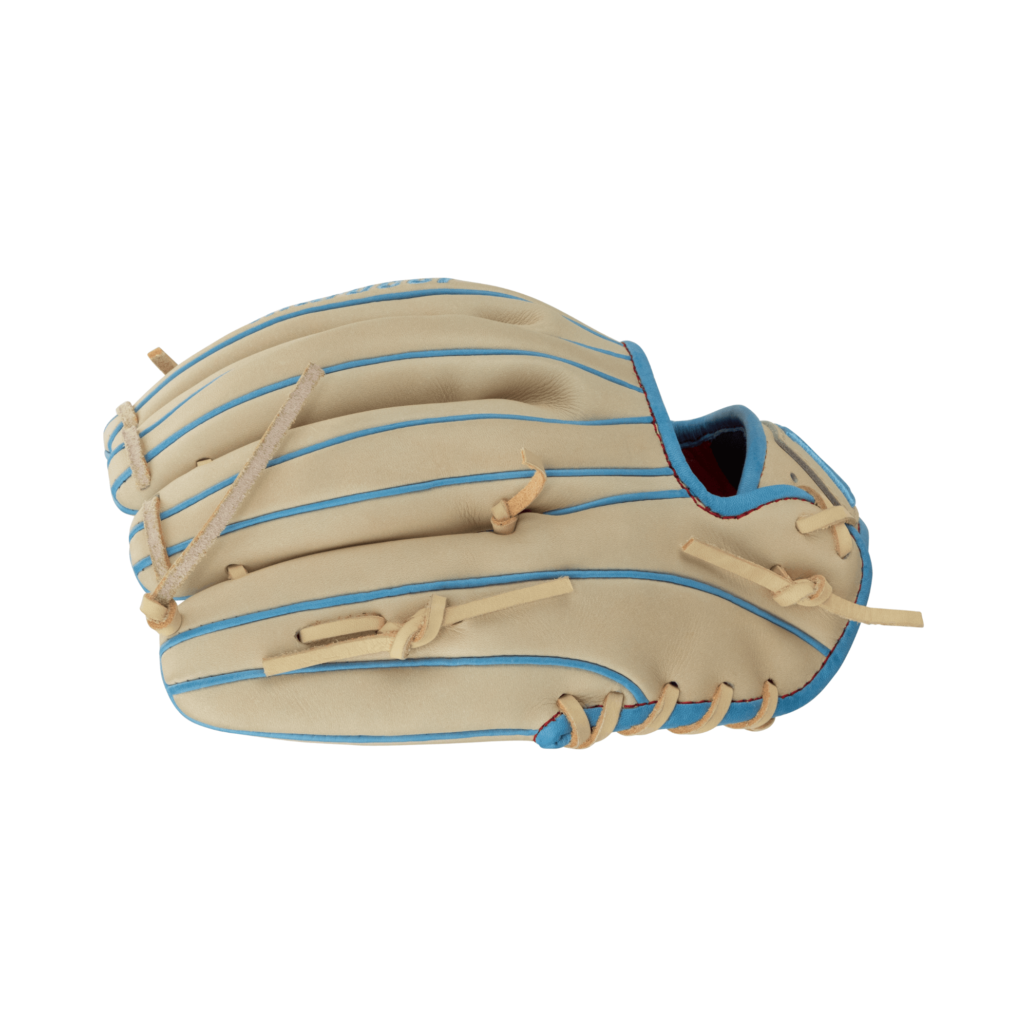 Marucci Capitol M Type 44A2 11.75" I Web RHT Camel/CB baseball glove with integrated thumb and pinky sleeves.
