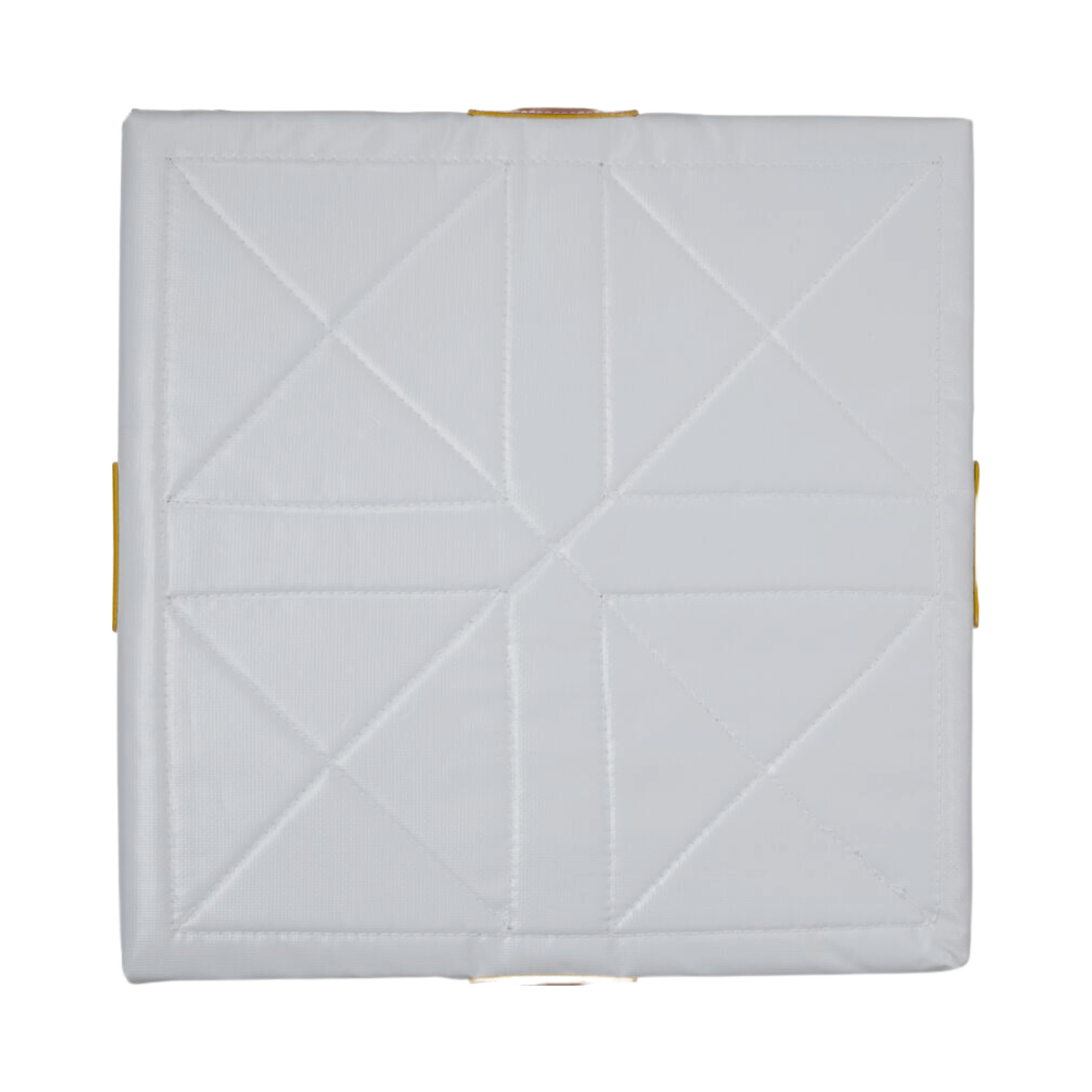 Rawlings youth baseball base, quilted cover, durable design, 14" x 14" size for improved longevity and performance.