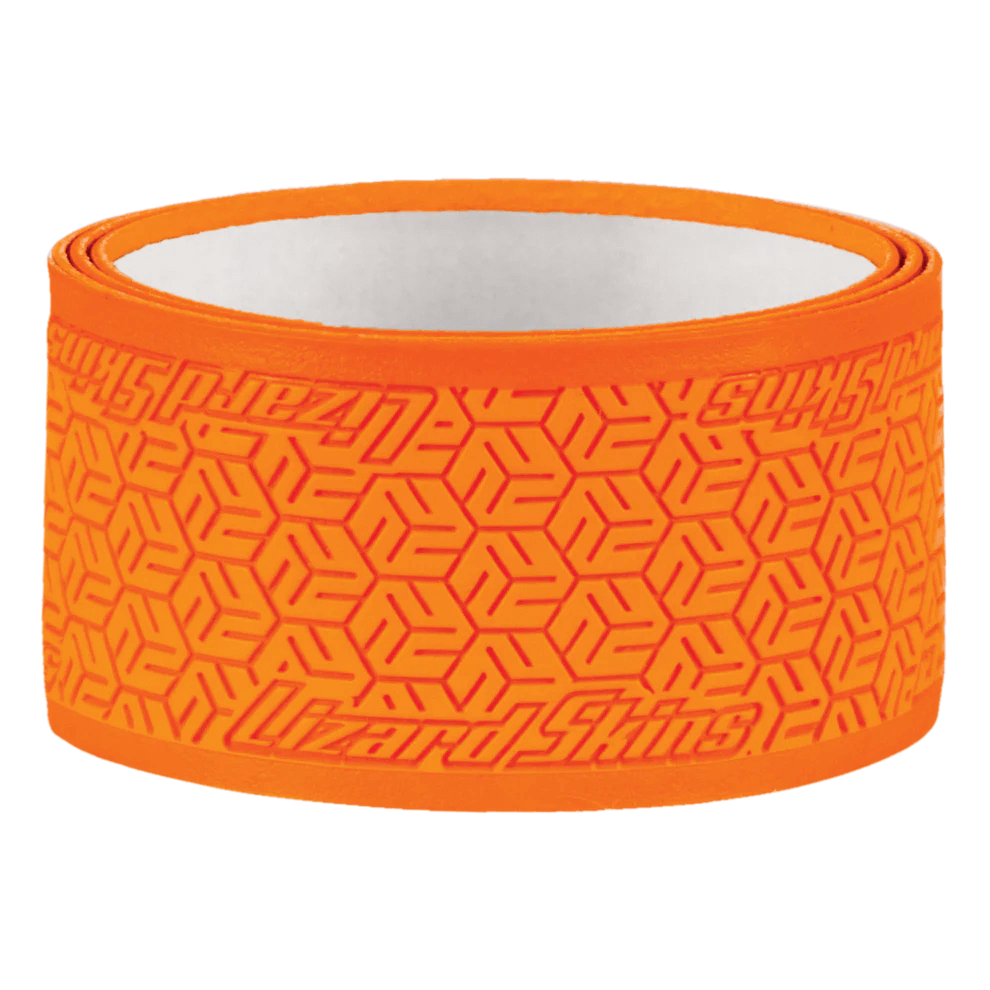 Lizard Skin DSP Ultra Pickleball Grip in tangerine orange, 0.8 mm thickness, featuring a textured rubber finish.